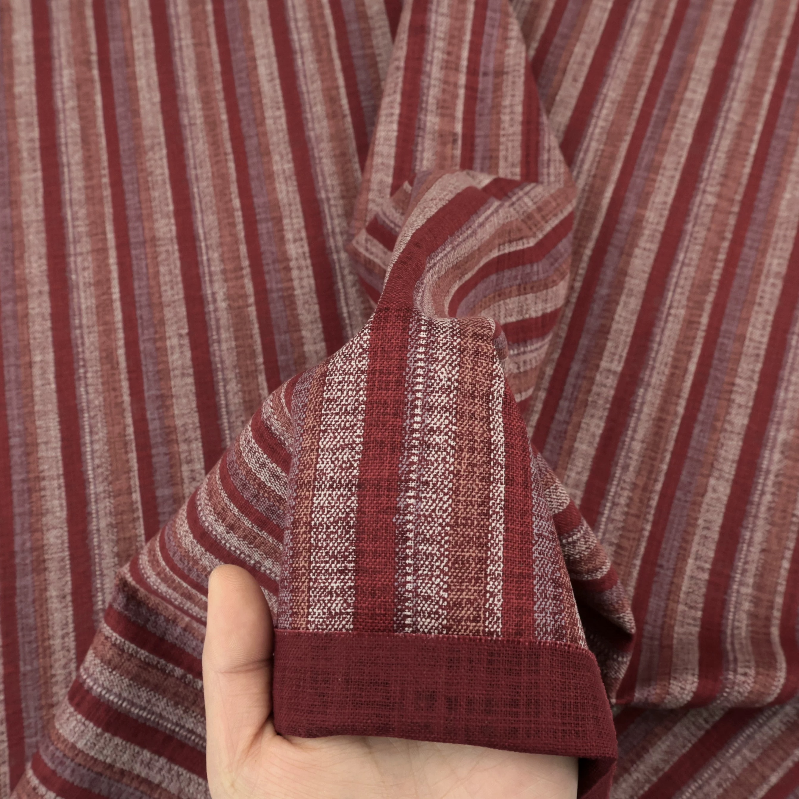 Japanese imported fabric, SEVEN40-count pure cotton fabric, clothing fabric, hand-printed with ancient method and ancient method stripes Application Scenario