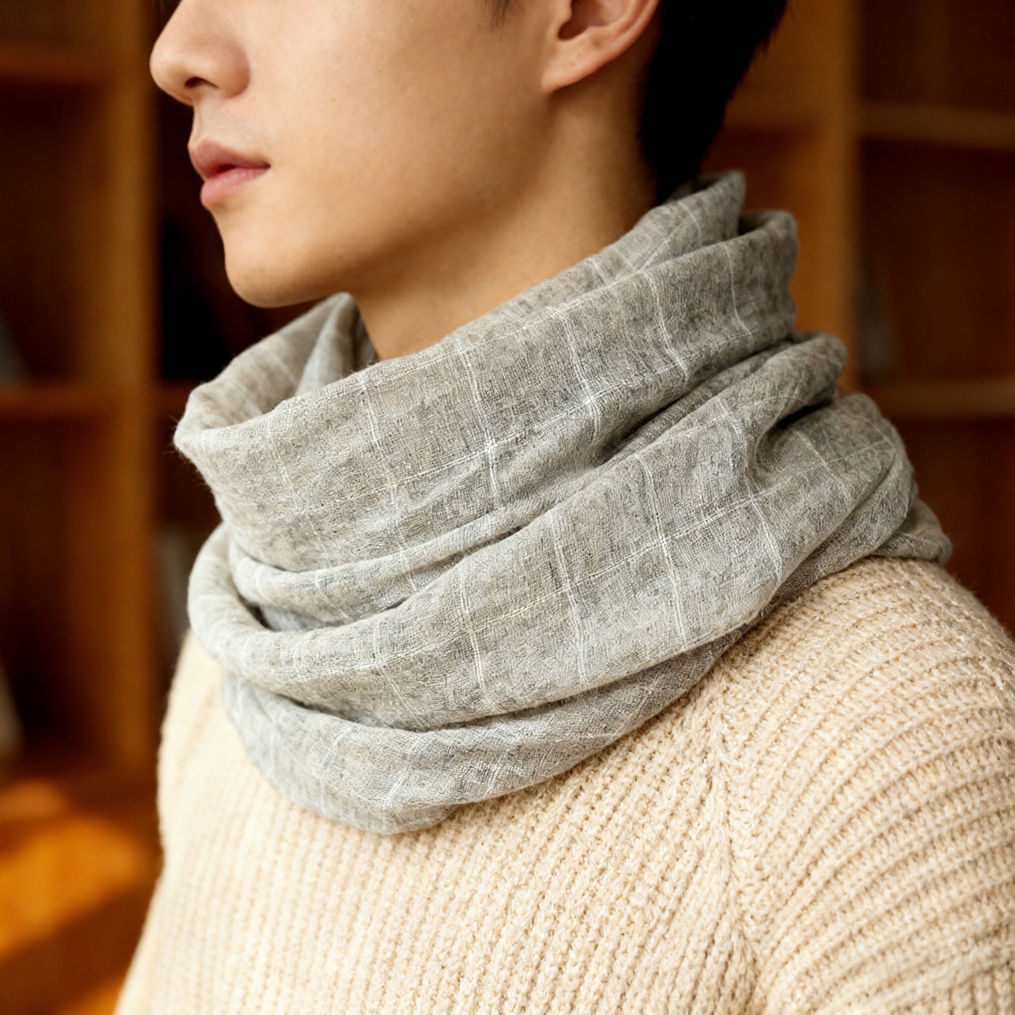 Muslim fashion hot diamond long scarf, versatile women's silk scarf, new trendy autumn and winter decoration details Picture