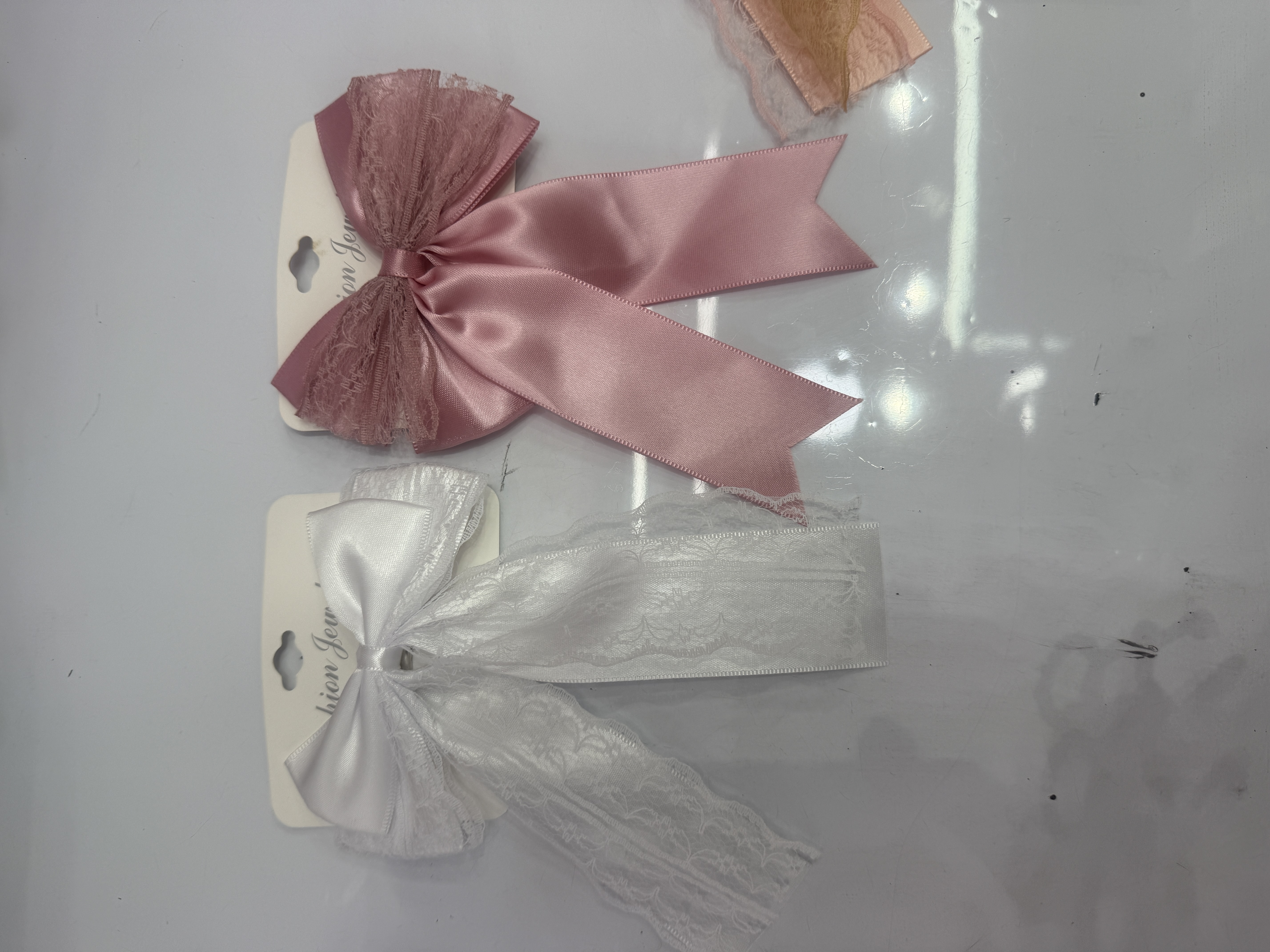 Pure handcrafted milky white large bow hair clip, Korean spring clip, ancient-style back of the head ponytail top clip, super fairy-like hair clip, children's headwear details Picture