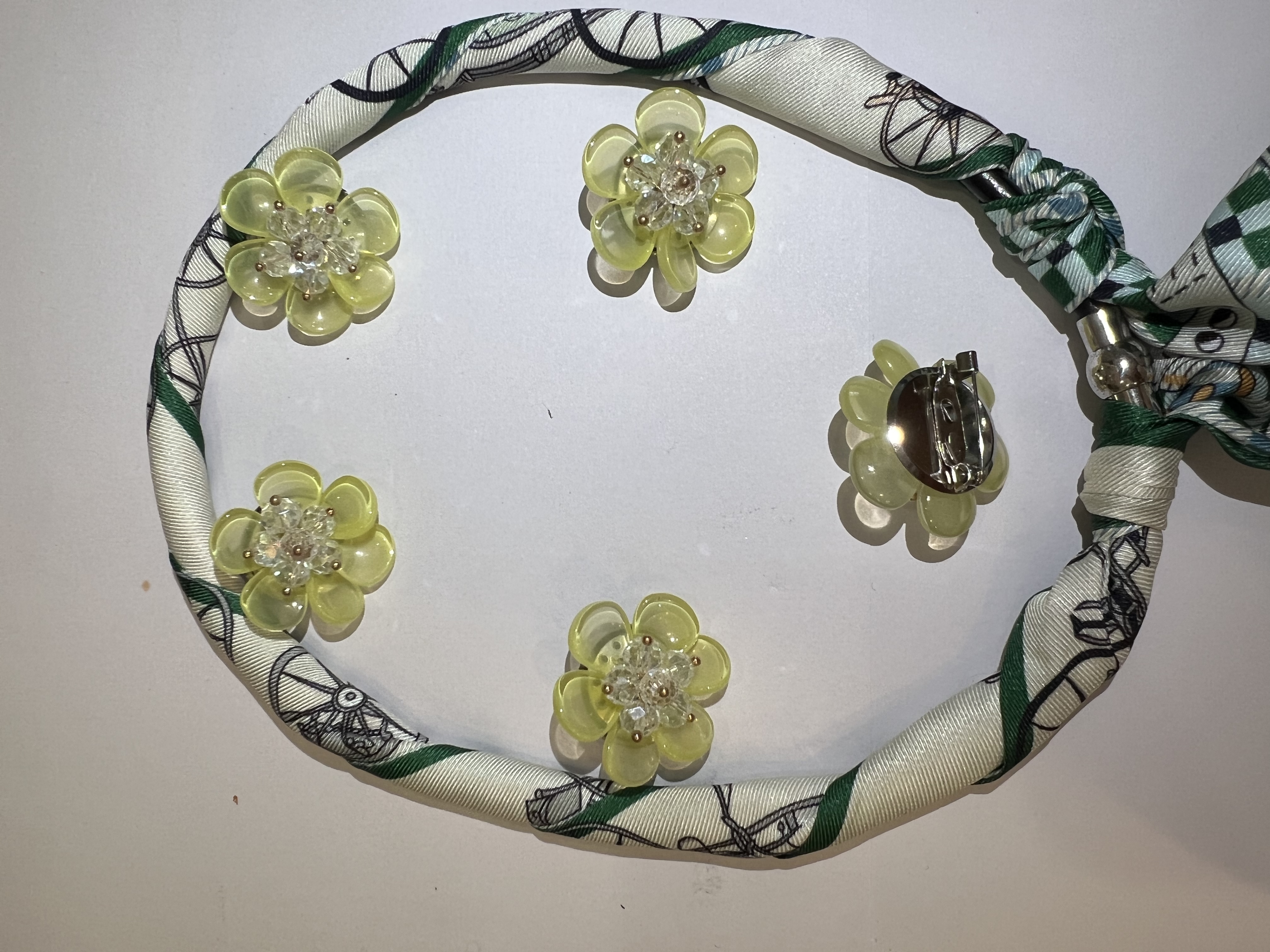 Transfronterizo de comercio electrónico de moda broche, campanilla, flor de col, flor de perlas, flor de jade blanco multicolor, flor de uva, DlY zapatos con sombrero vestido detail image 10