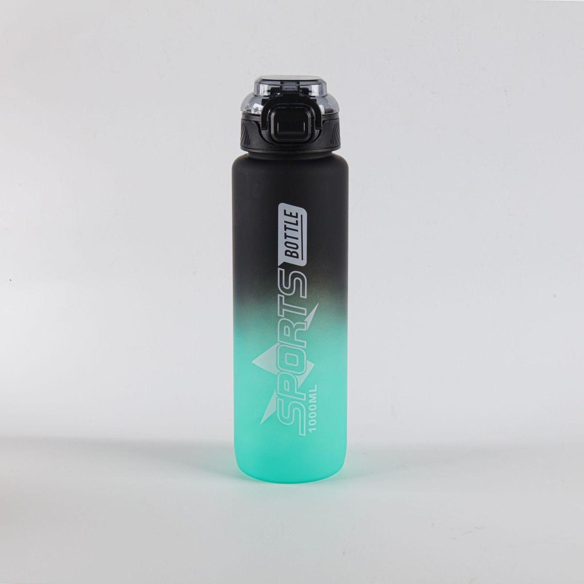 New 1000ML/800ML flip-top direct drinking frosted gradient plastic cups, outdoor sports with a handle rope and a bouncy lid Item Picture