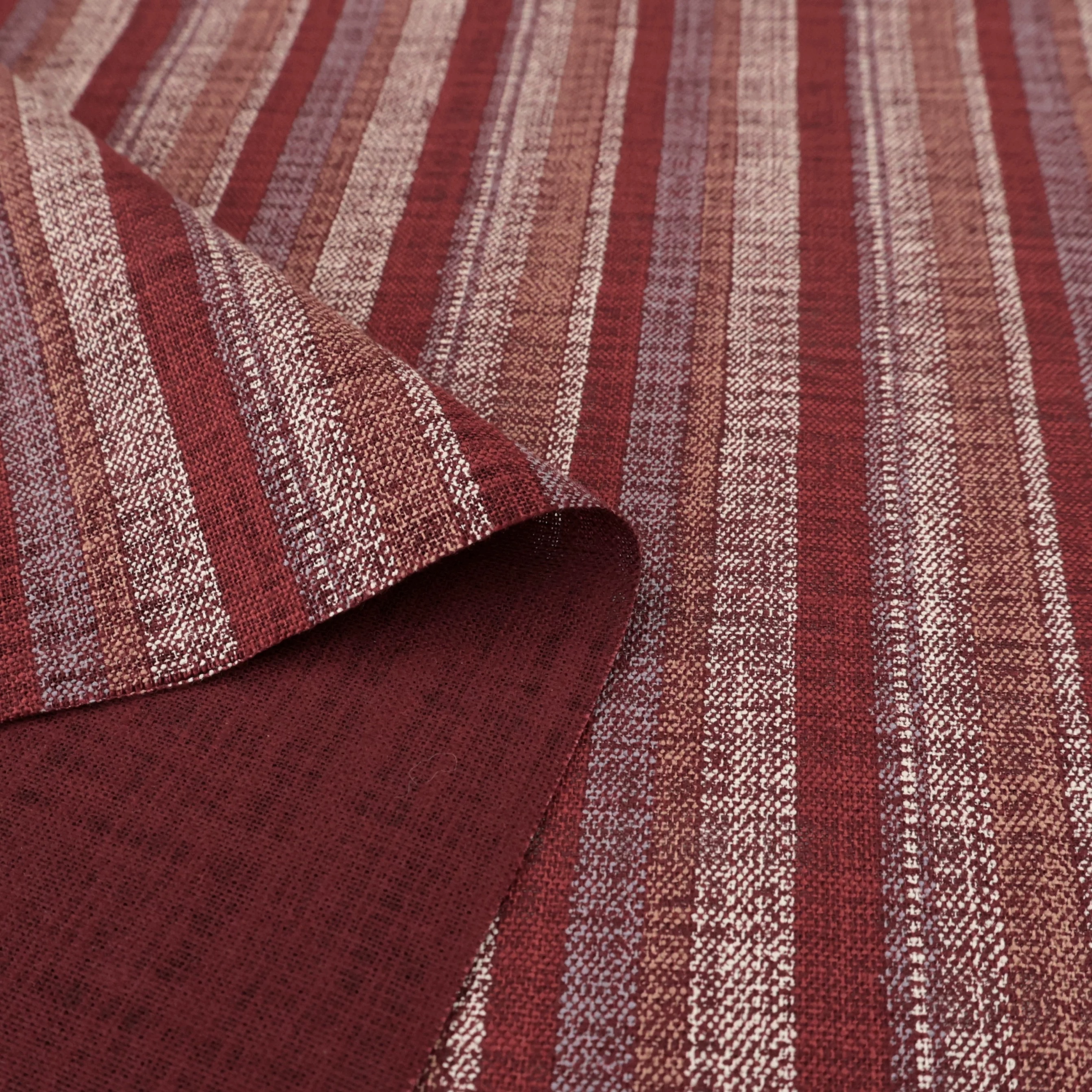 Japanese imported fabric, SEVEN40-count pure cotton fabric, clothing fabric, hand-printed with ancient method and ancient method stripes details Picture