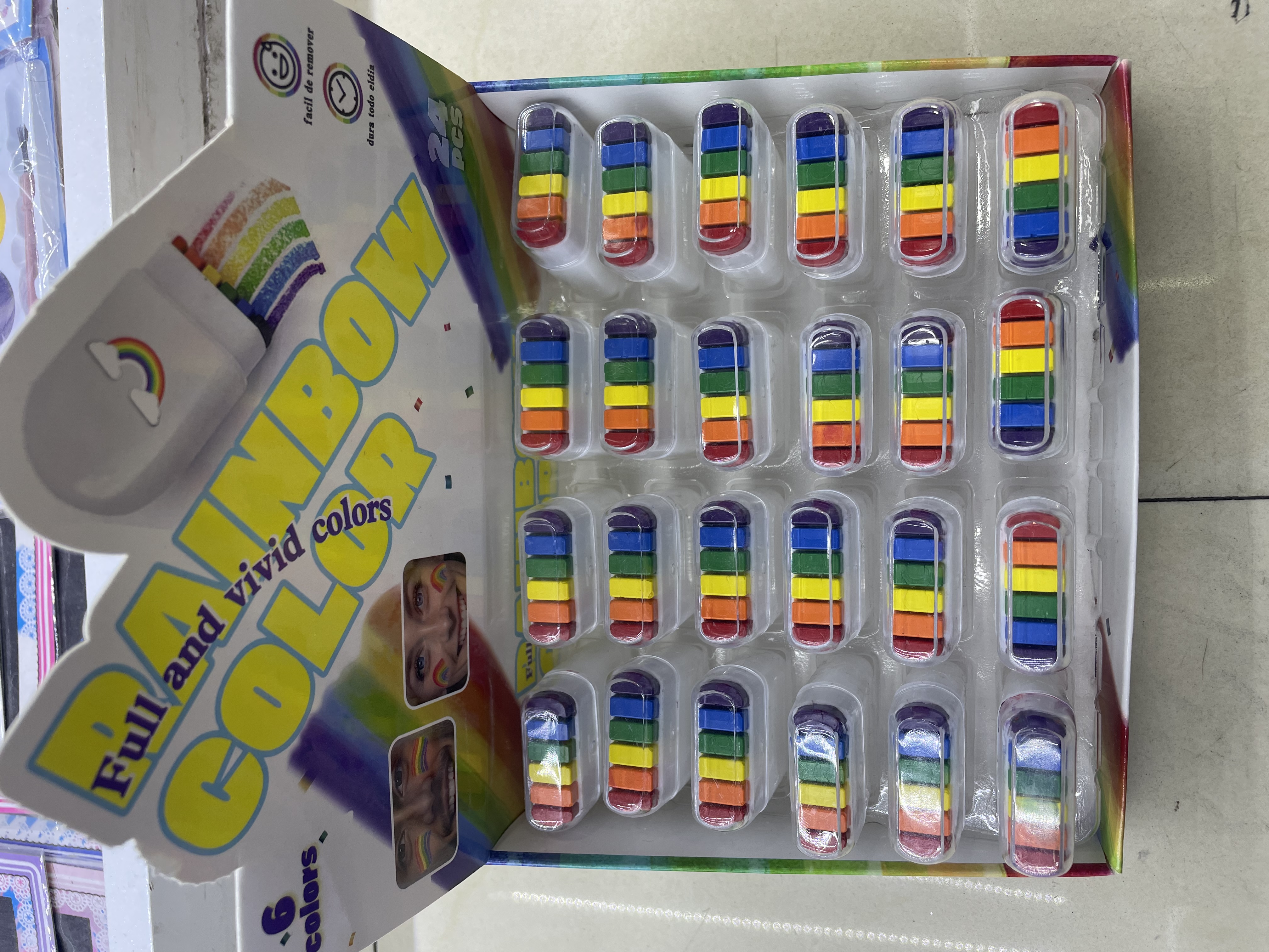 彩虹款脸彩展示盒