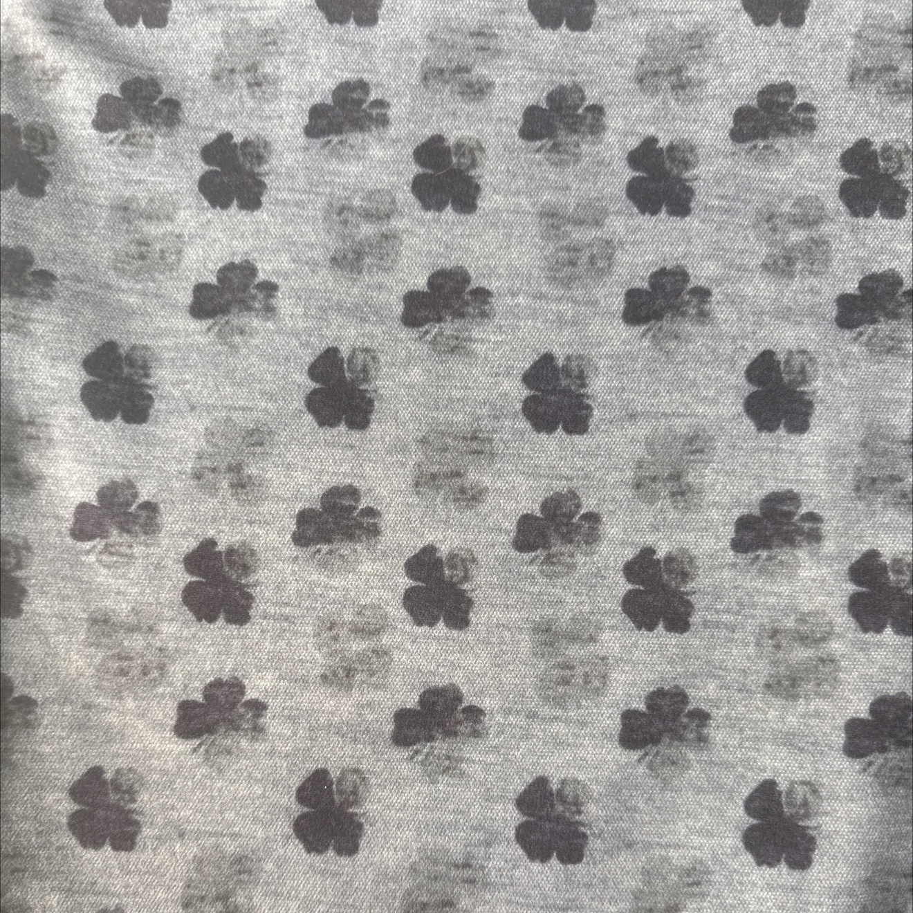 The polyester printed fabric is soft to the touch, a colorful and fashionable home clothing fabric in 43 grey