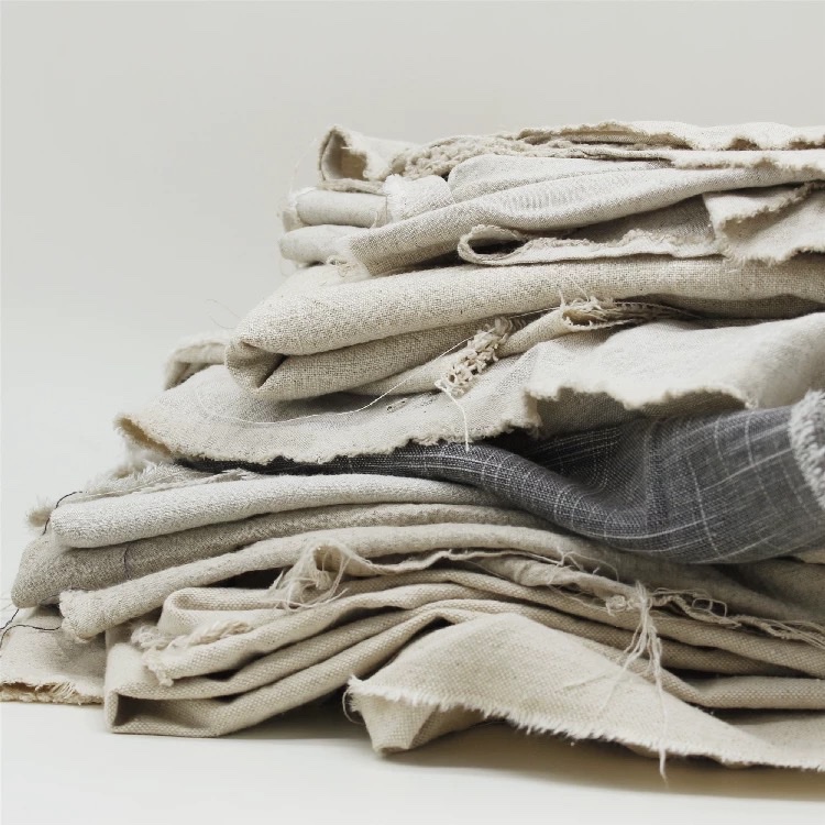 Plain sand-washed pure linen, raindrop linen, Hanfu, cotton and linen home textiles, bedding, home coverings, diy handcrafted patchwork fabric details Picture