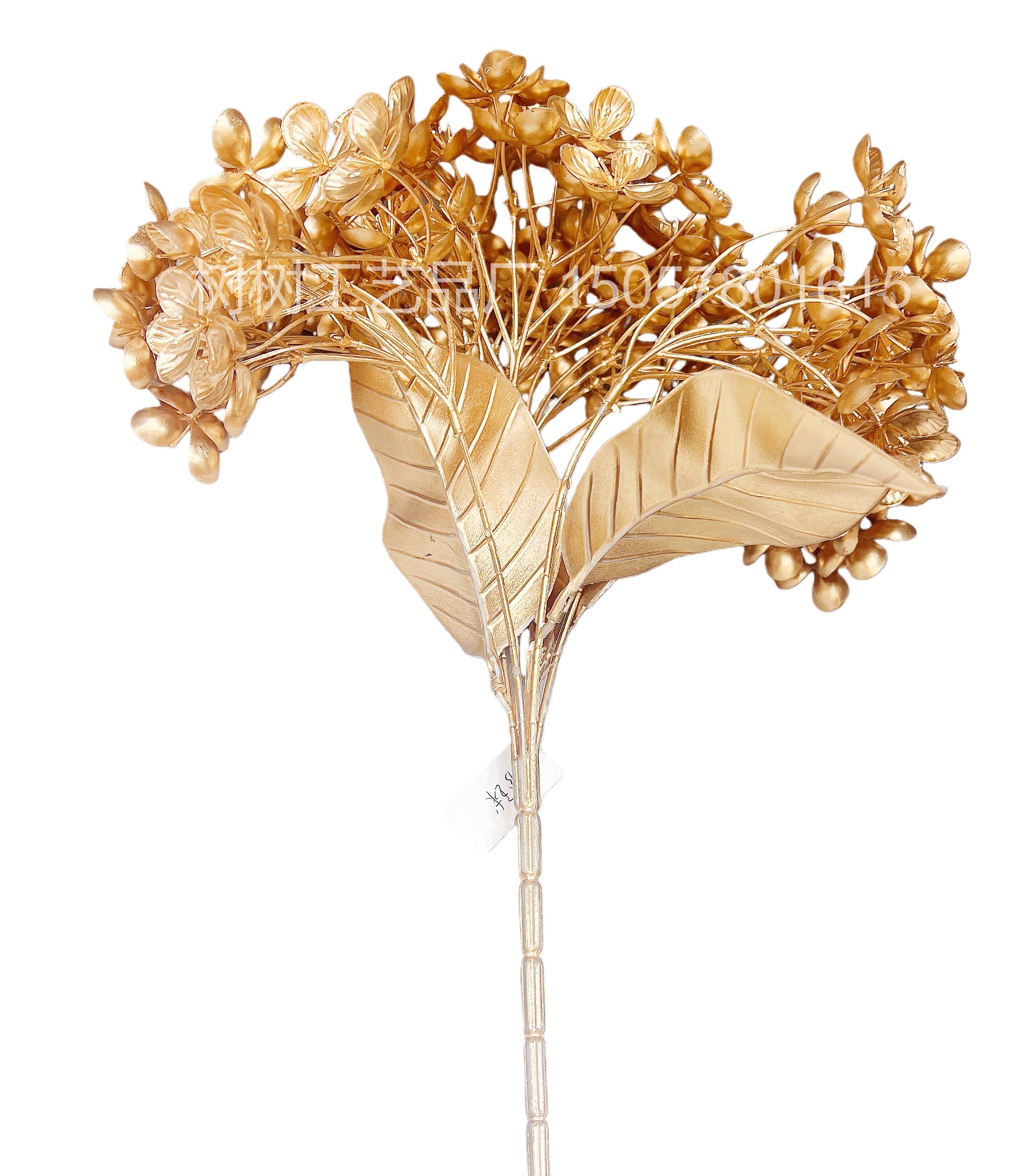 Artificial flowers, golden hydrangeas, home decoration handcrafted flowers, Christmas flower decoration accessories, Christmas flower accessories, gift accessories, artificial flowers Specification image