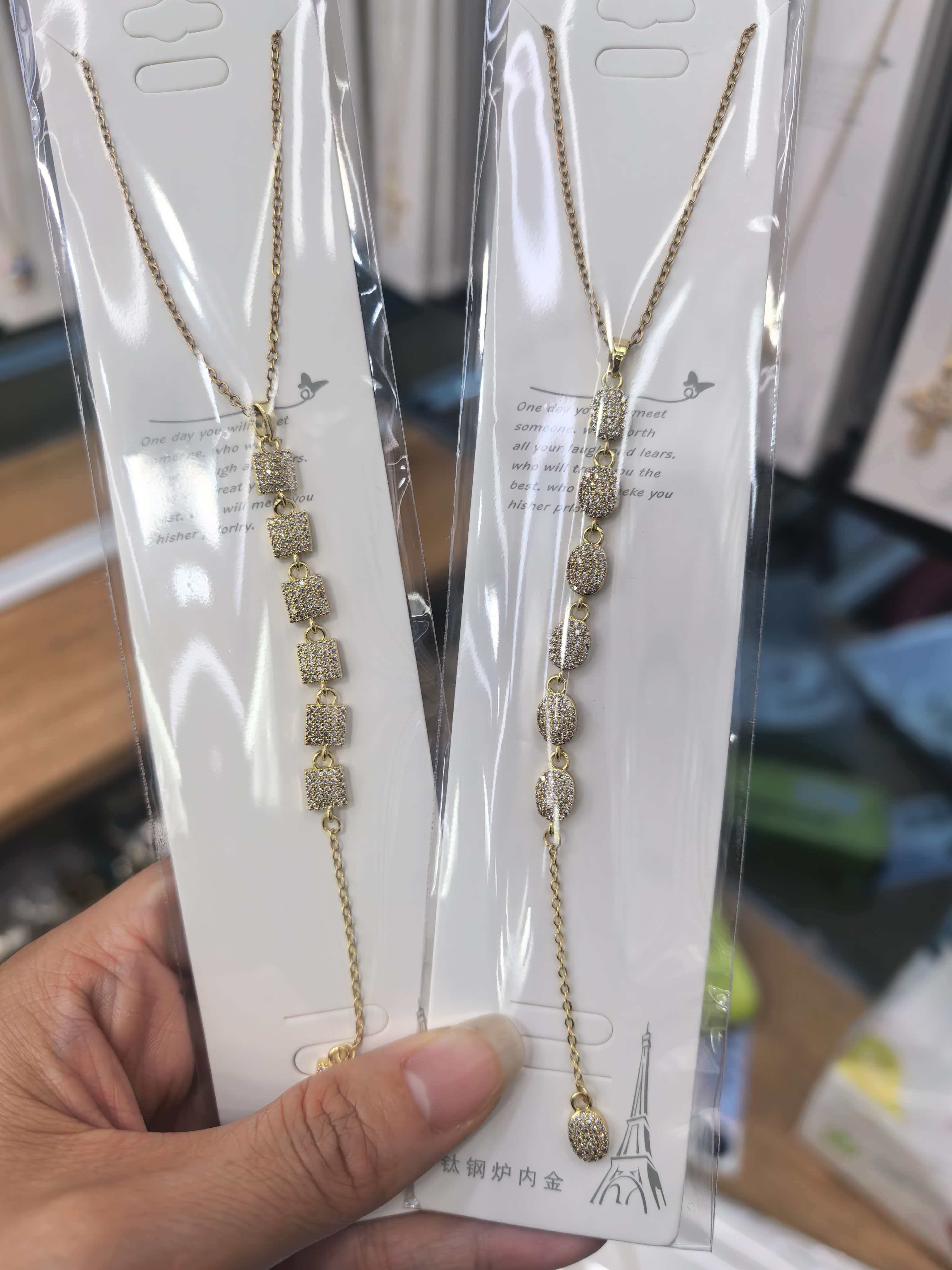 潮流钛钢保色项链锆石项链女简约时尚首饰百搭送礼品项链