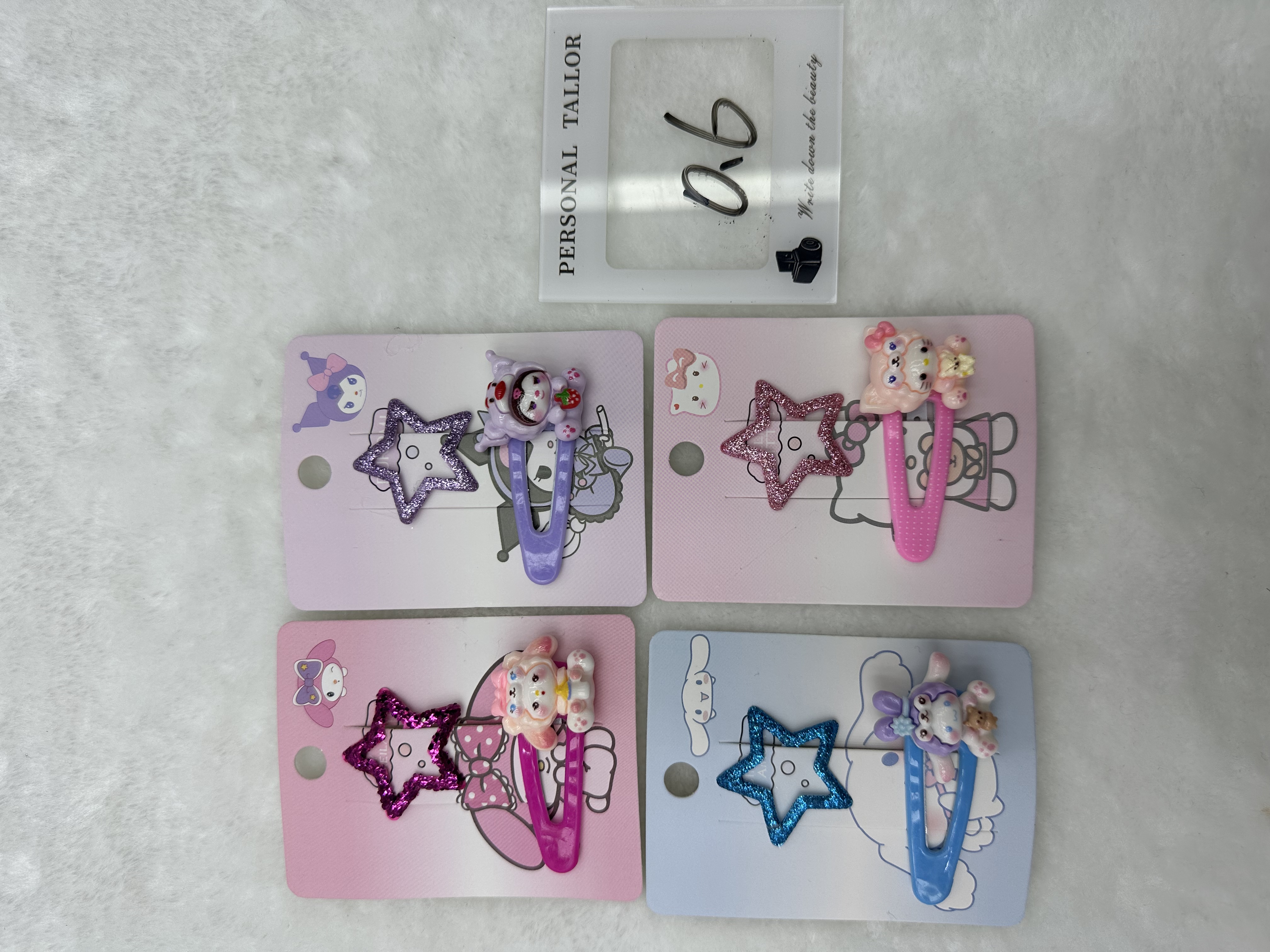 紫色毛绒发圈头饰发带额饰牛角夹可爱少女学生发饰品