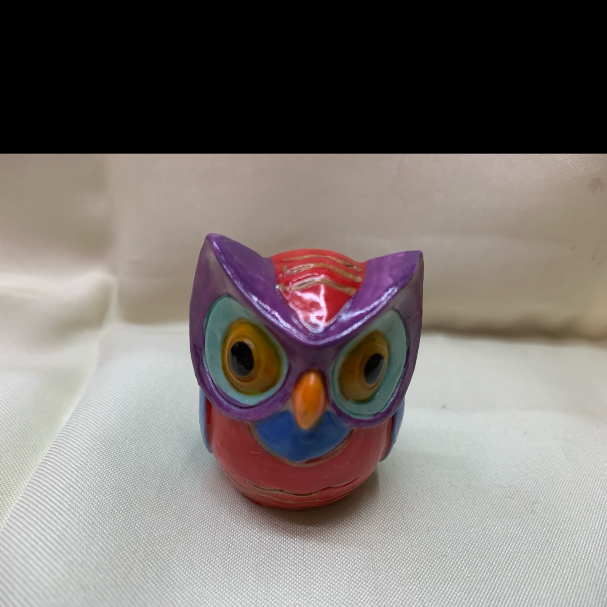 CAI 's fine Craft Resin Material hand-painted handicrafts Home Small ornaments item number 10332 owl 🦉1#