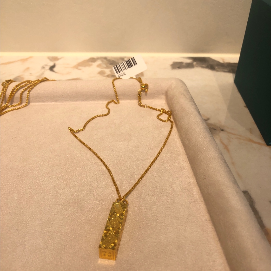 24K真金电镀项链抖音爆款，金条细链饰品