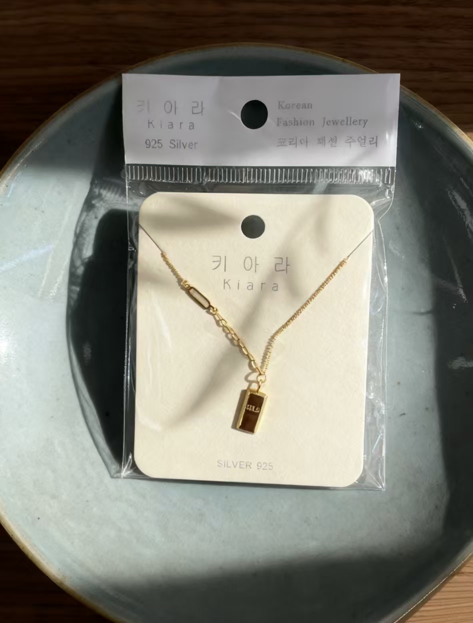 银镀金爆富项链细节图