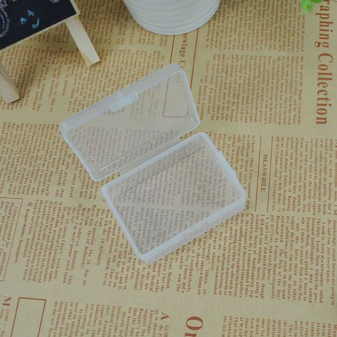 Transparent plastic box, storage box, jewelry storage box, parts box, plastic tool box, PP box, transparent box Specification image