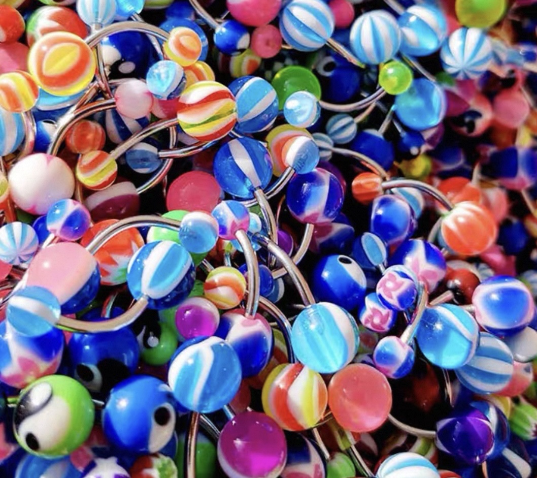 肚脐钉防过敏多彩色亚克力肚脐钉肚脐环欧美时尚潮流穿刺饰品详情图2