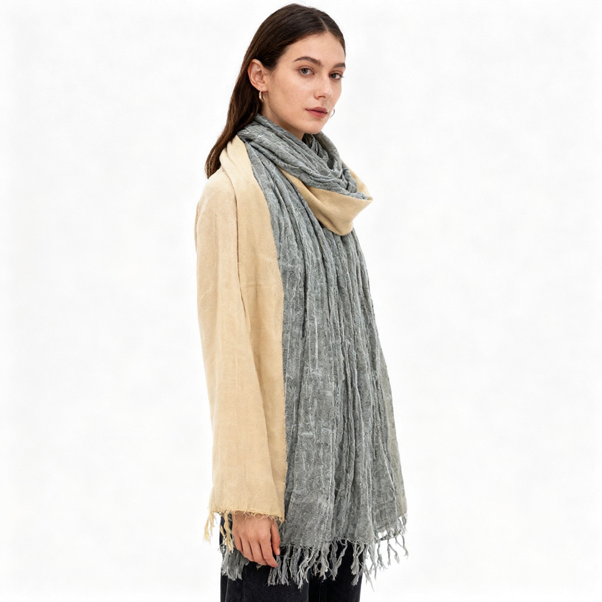 Muslim fashion hot diamond long scarf for women, versatile silk scarf, women's long scarf new autumn and winter style Specification image