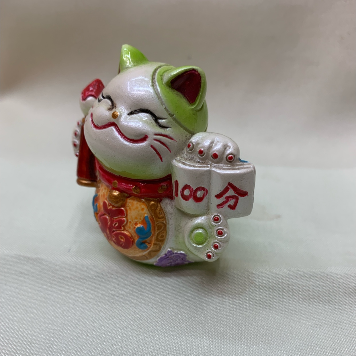 CAI 's Fine Craft Resin Material hand-painted handicrafts Home Small ornaments item number 10409 Five Road God of Wealth Owl 🦉100 fen style details Picture