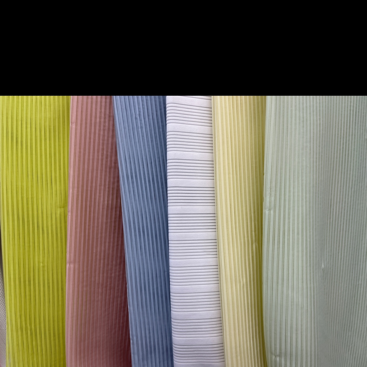 透明条，浅绿、浅黄、白色、浅蓝、浅粉、嫩绿