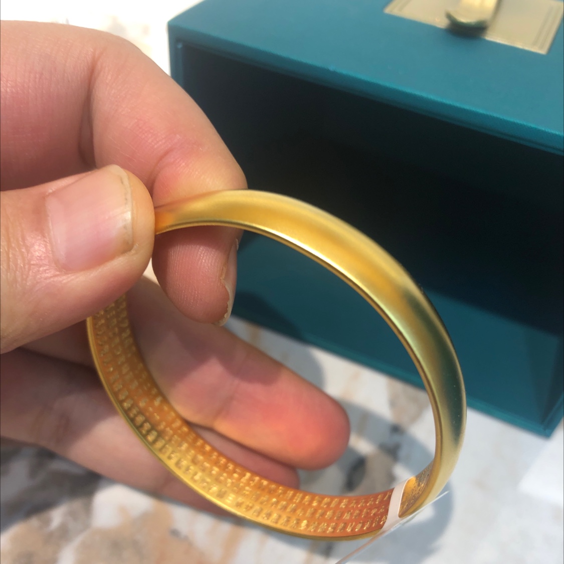 24K真金电镀手镯开口内经12m沙金沙金铜
