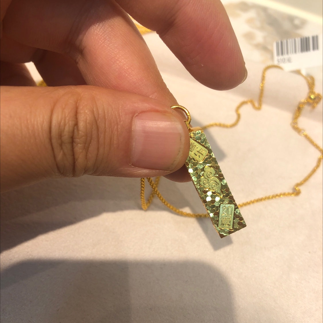 24K真金电镀项链抖音爆款，金条细链饰品产品图