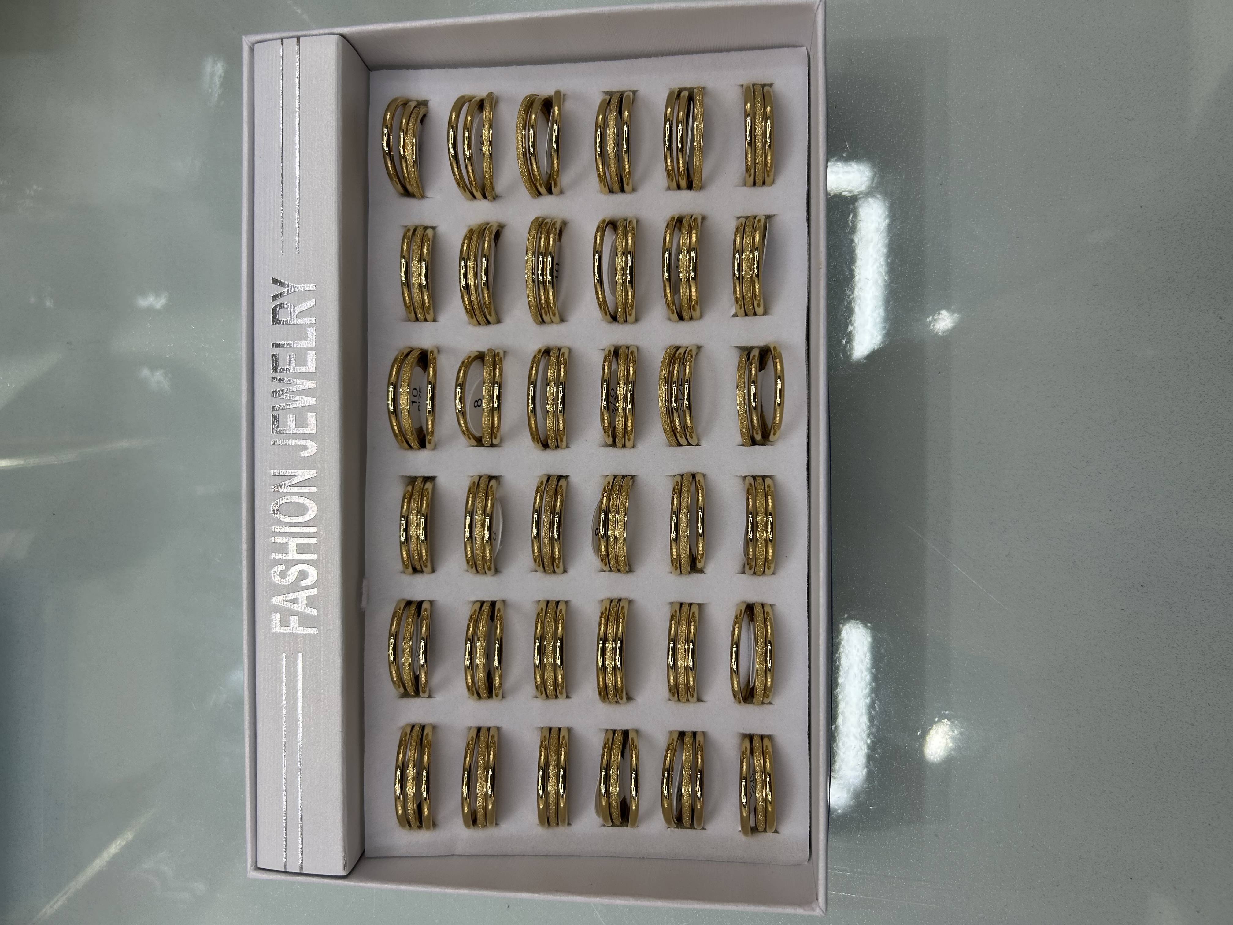 法式不锈钢戒指女个性中古拉丝饰品时尚戒指款式多样