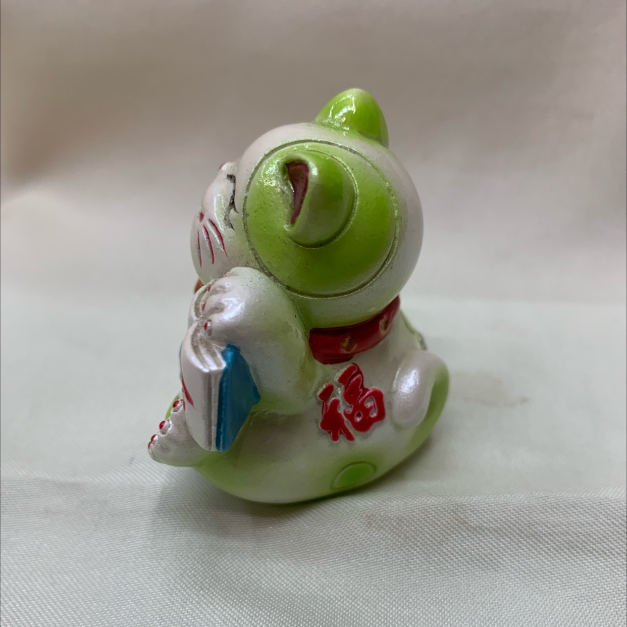 CAI 's Fine Craft Resin Material hand-painted handicrafts Home Small ornaments item number 10409 Five Road God of Wealth Owl 🦉100 fen style Specification image