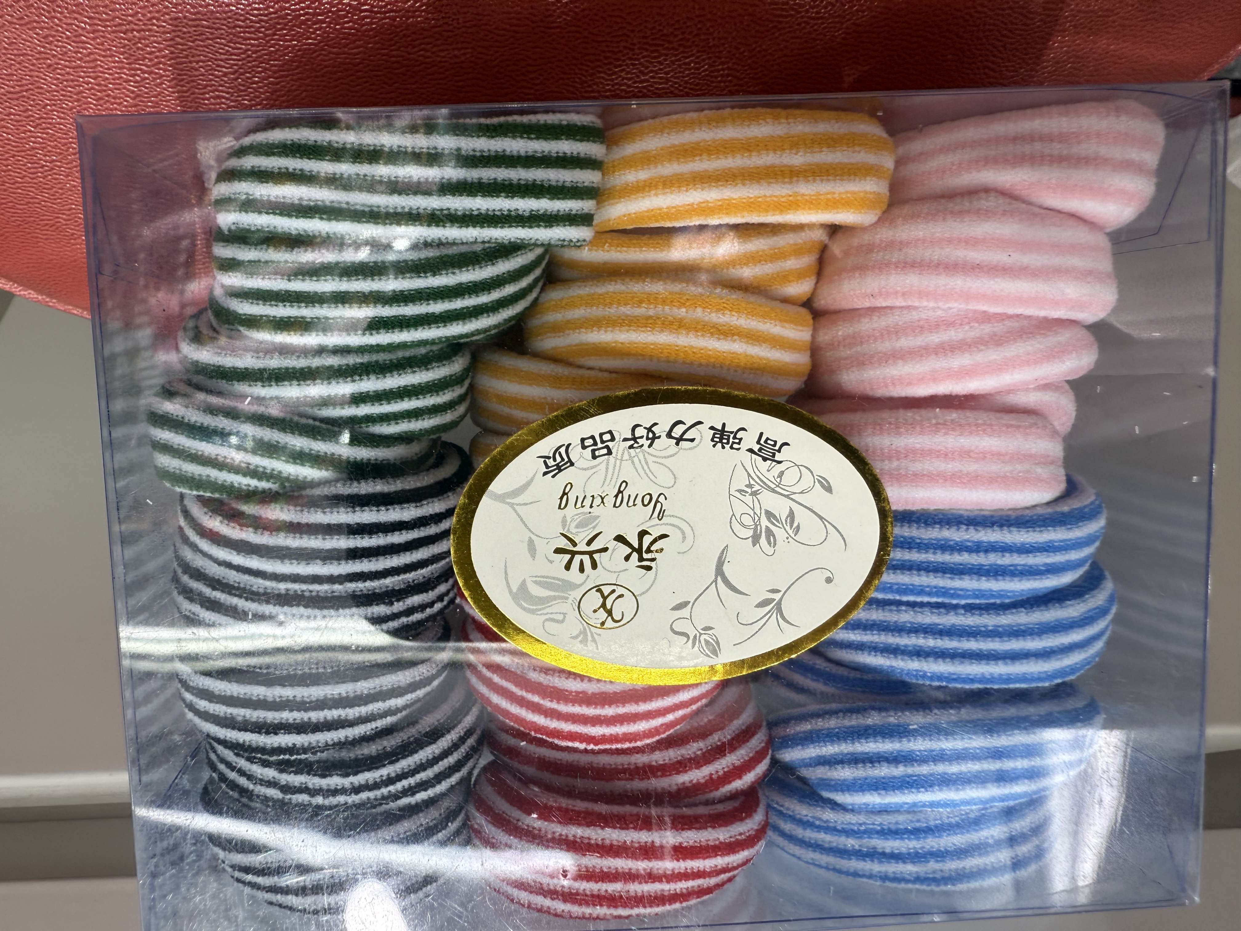 条纹发圈头饰发带额饰时尚可爱发饰品女百搭高弹力皮筋，高拉力，不勒发，大人小孩都喜欢的百搭款针织高弹力皮筋