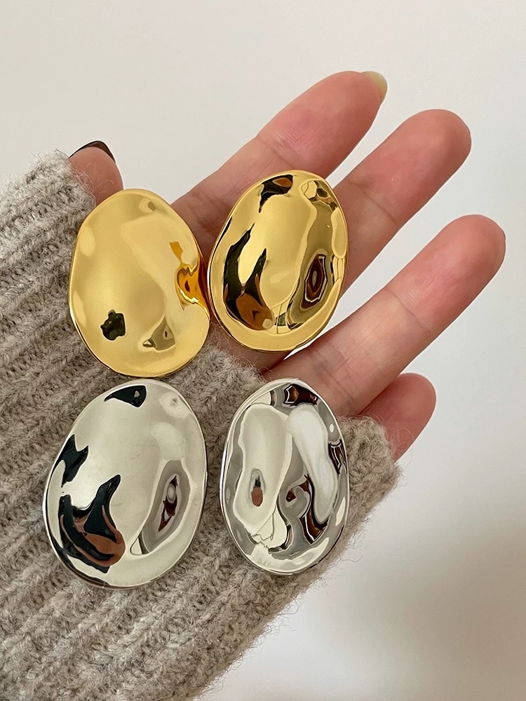 欧美风秋冬夸张椭圆大耳环ins风博主同款高级感时髦轻奢耳钉耳饰饰品饰品