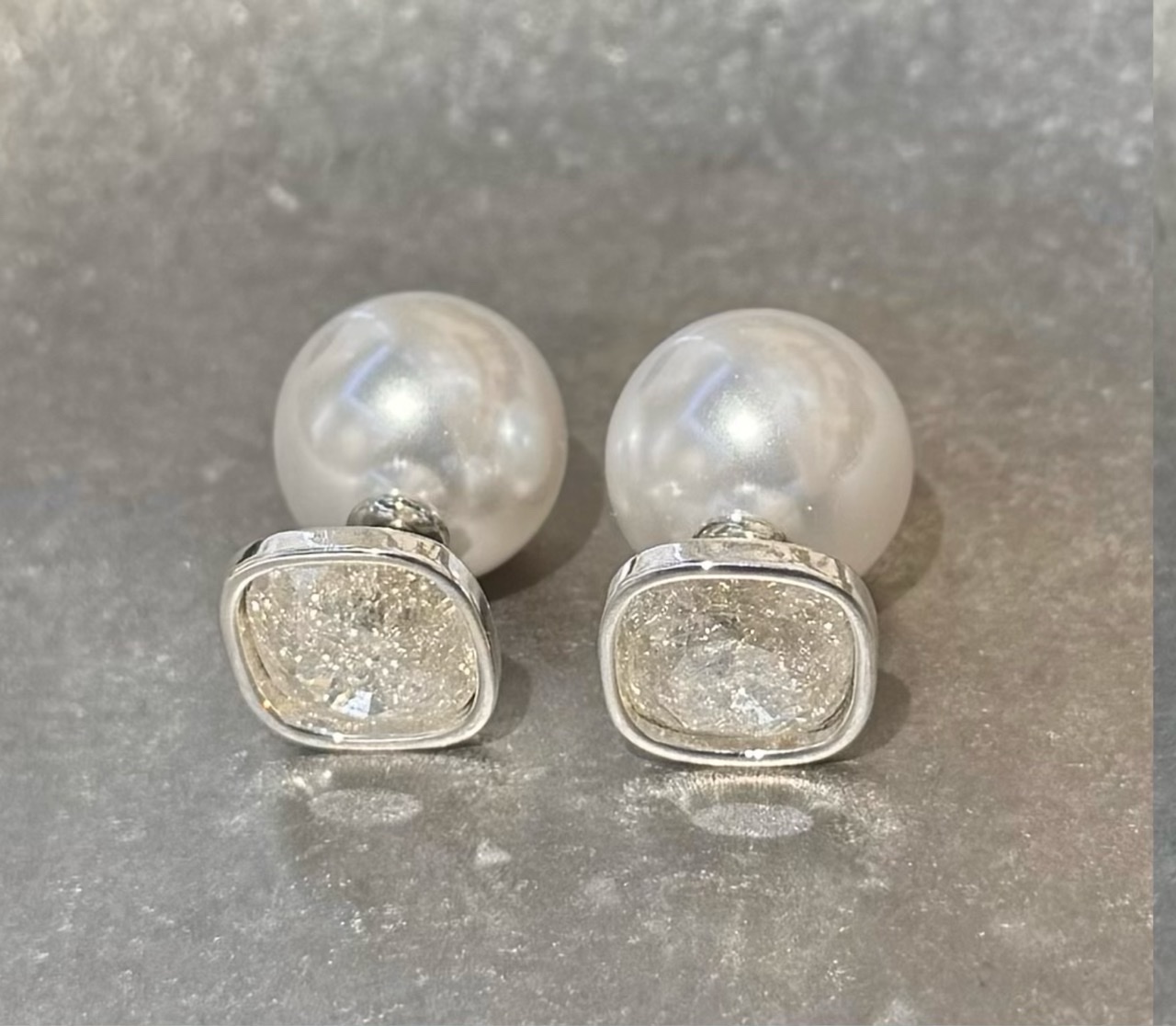 时尚耳钉水晶耳饰简约珍珠耳堵防脱落耳钉配饰女百搭款详情图2