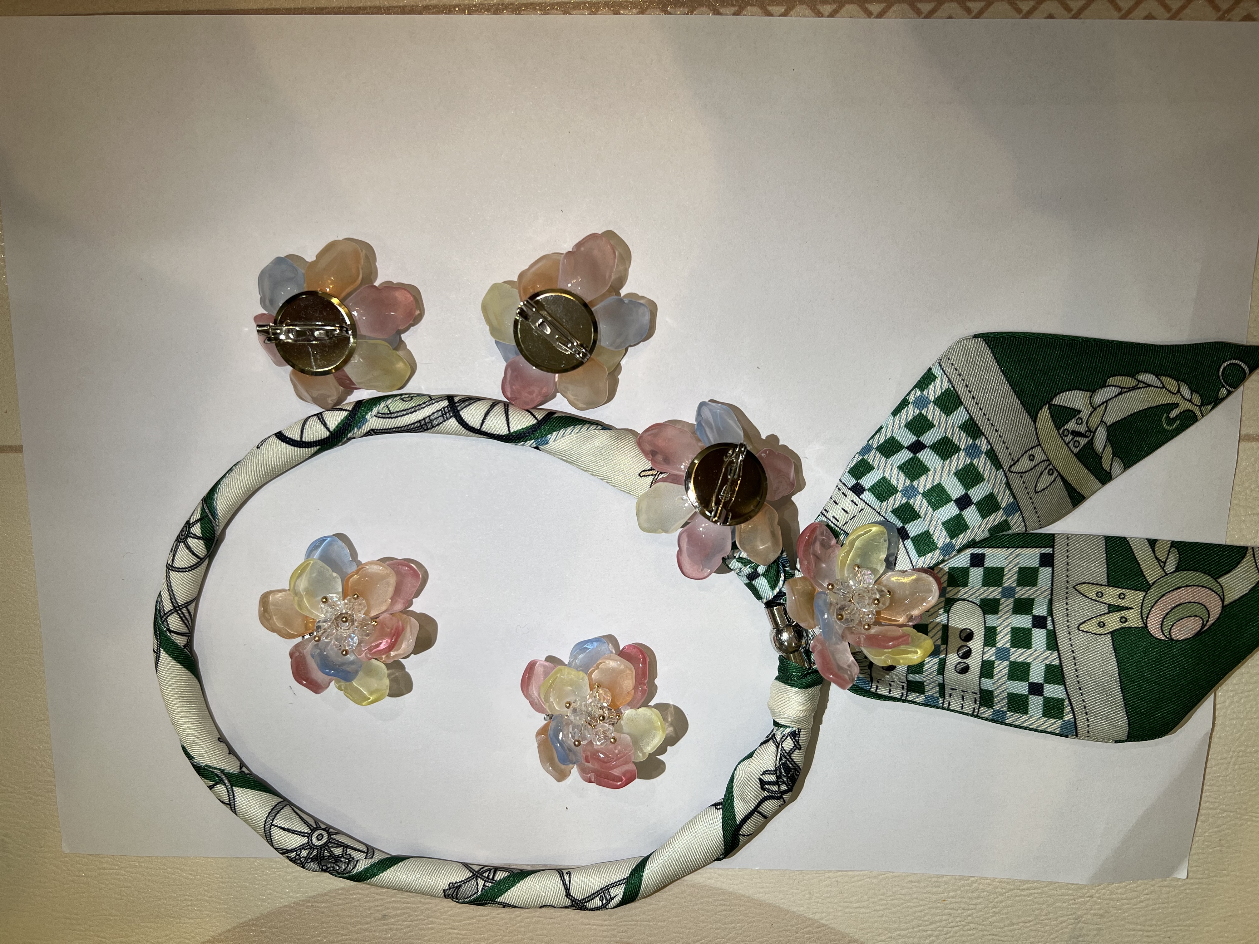 Cross-border e-commerce bestsellers, corsages, shoe flowers, hat accessories, clothing combinations, accessories and earrings, DIY versatile items, fashionable and trendy. Application Scenario