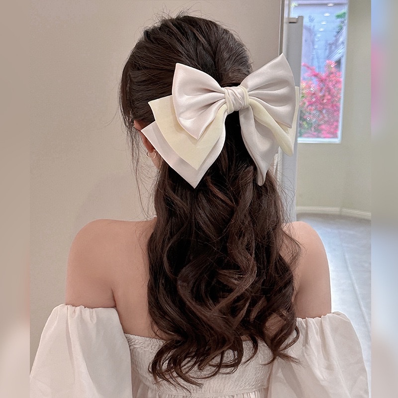 The 2026 star-style large bow hairpin is super ethereal. The multi-layered bow hairpin exudes a high-end and elegant charm of the escaping princess detail image 8