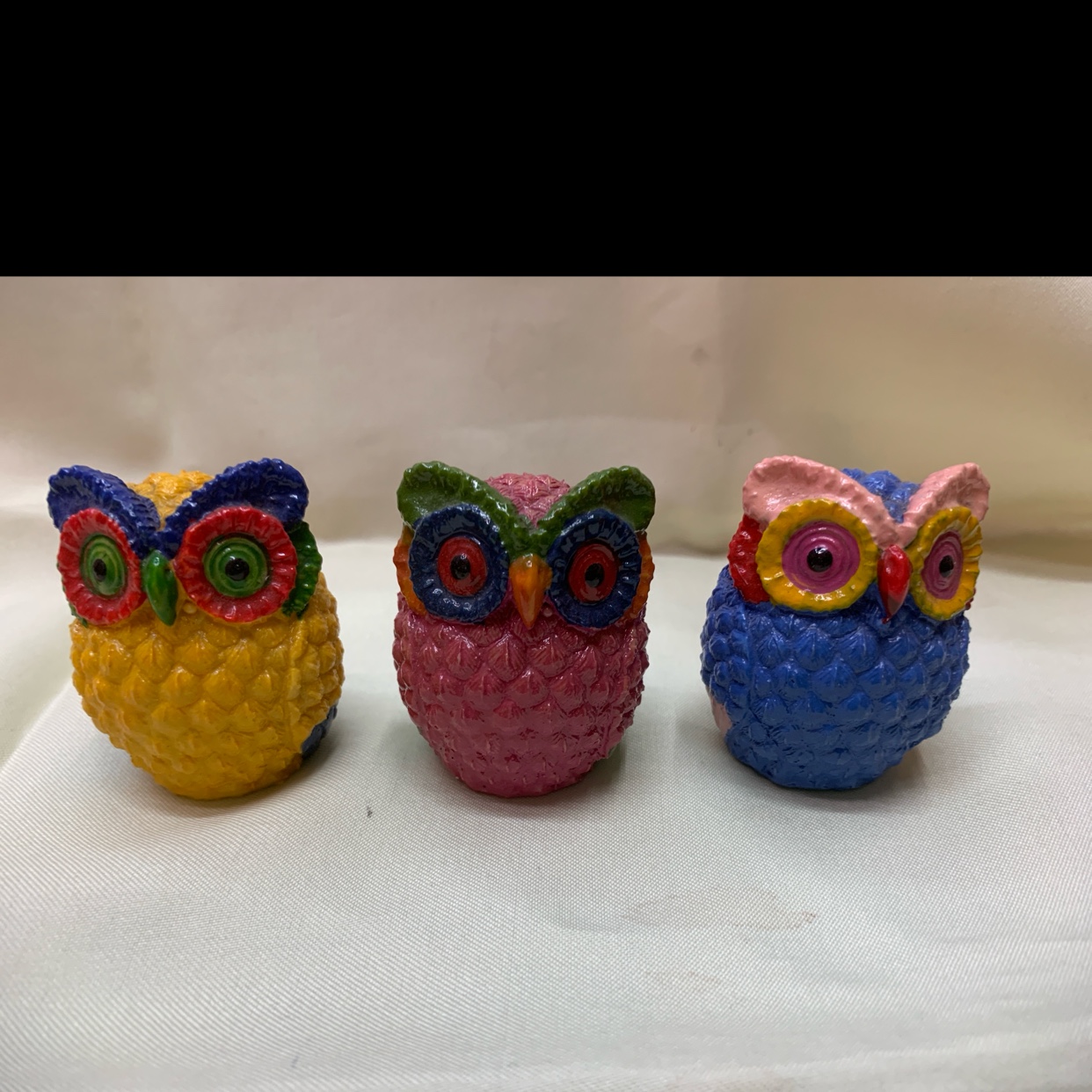CAI 's fine Craft Resin Material hand-painted handicrafts Home Small ornaments item number 10332 owl 🦉3# Item Picture