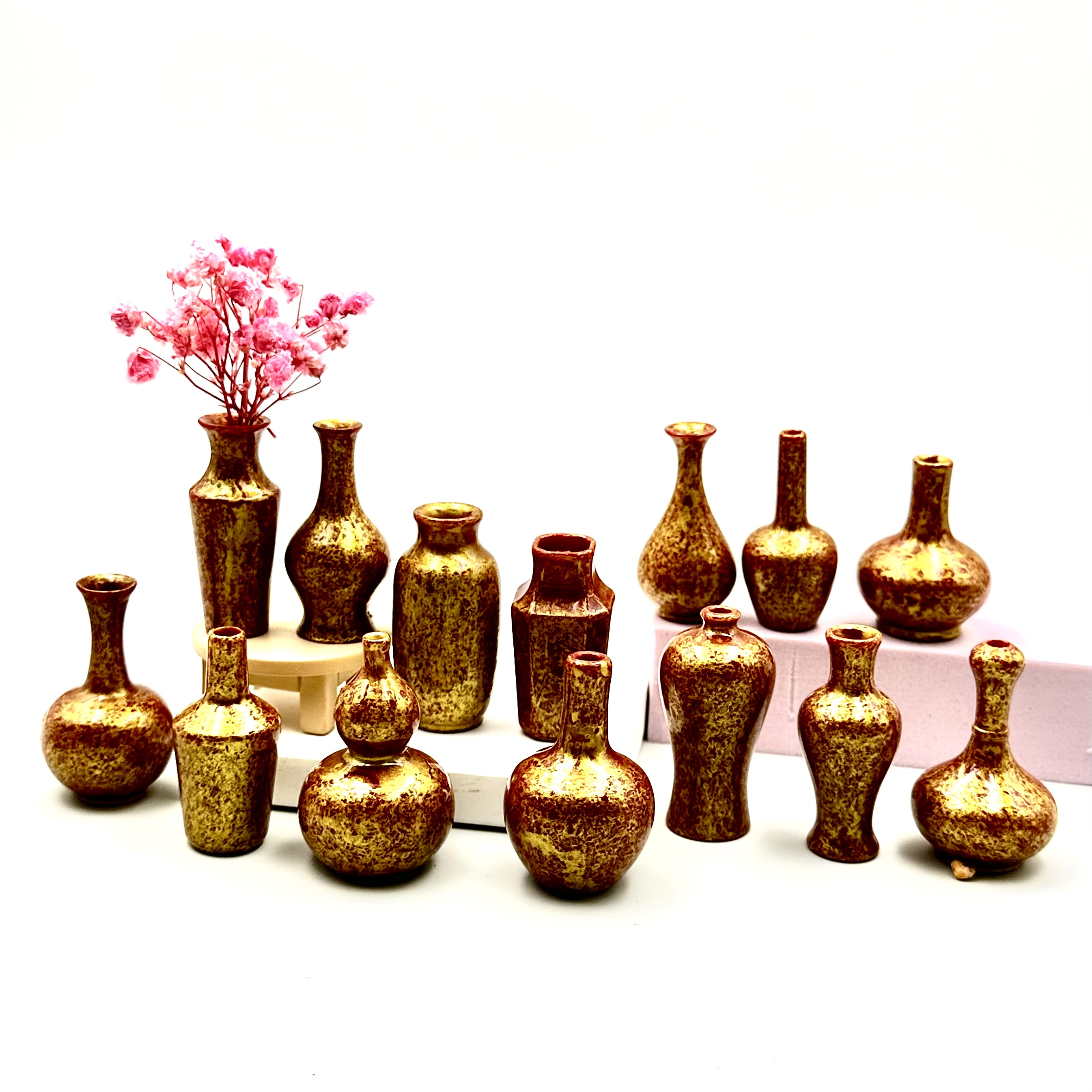 潮流微缩食玩仿真花瓶糖果屋趣味模型缩微玩具创意摆件儿童礼物微景观娃娃屋家具家居用品树脂配件