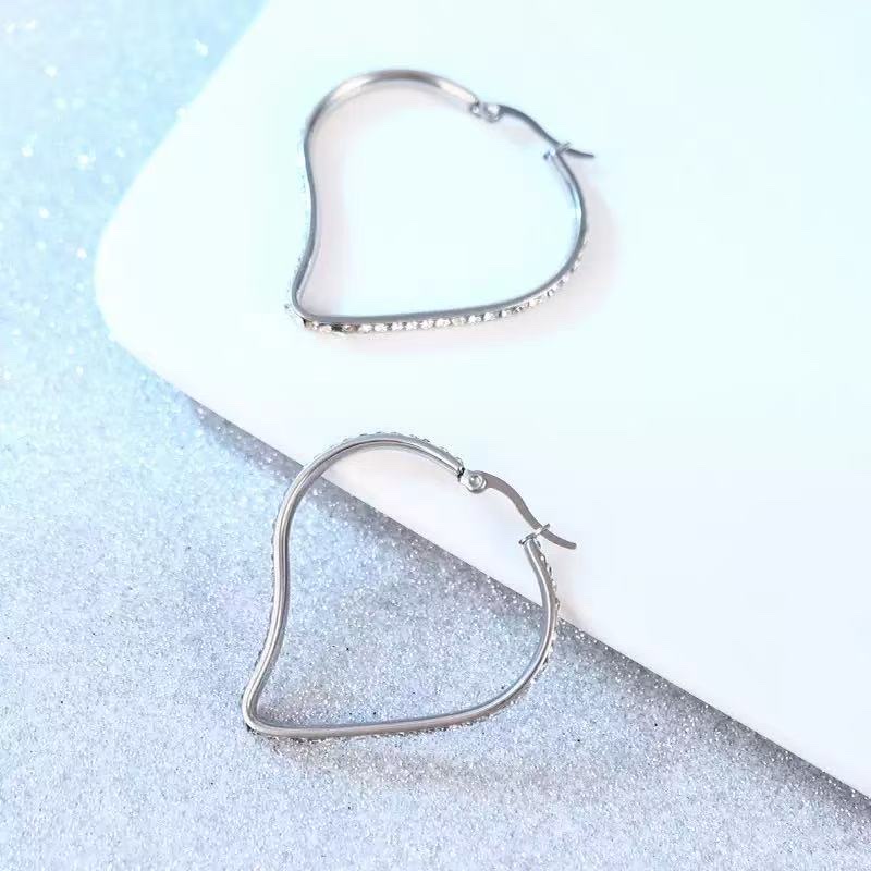 时尚烧焊锆石耳环耳饰简约耳坠女士耳饰品配饰百搭潮流饰品产品图