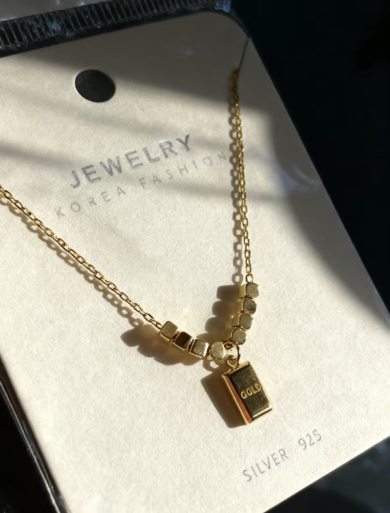 银镀金GOLD项链产品图