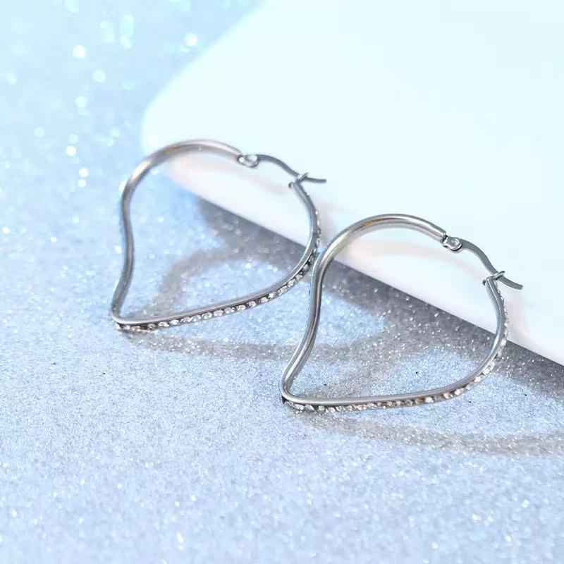 时尚烧焊锆石耳环耳饰简约耳坠女士耳饰品配饰百搭潮流饰品