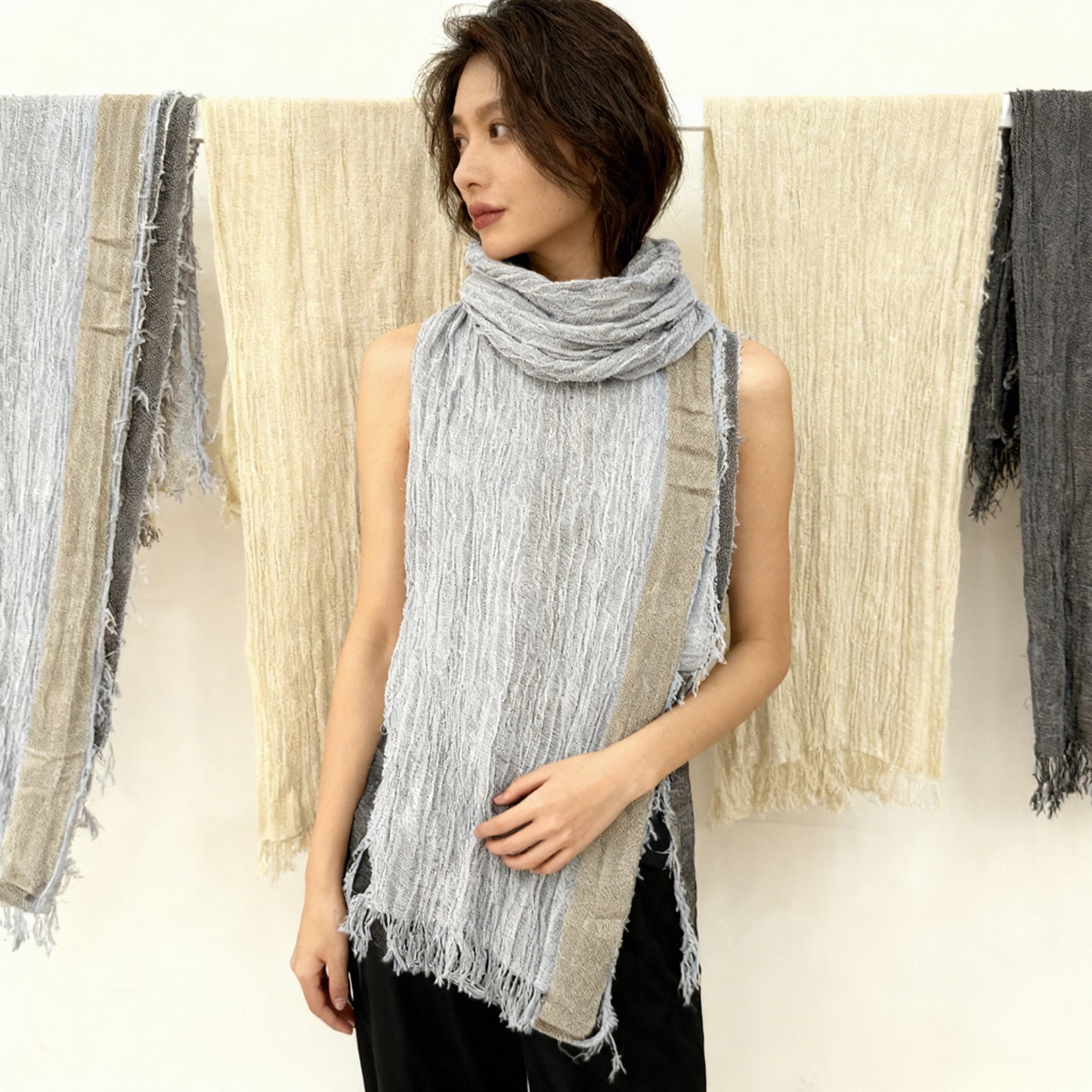 Muslim fashion hot diamond long scarf, versatile women's silk scarf, new trendy shawl for autumn and winter, multi-functional women's scarf