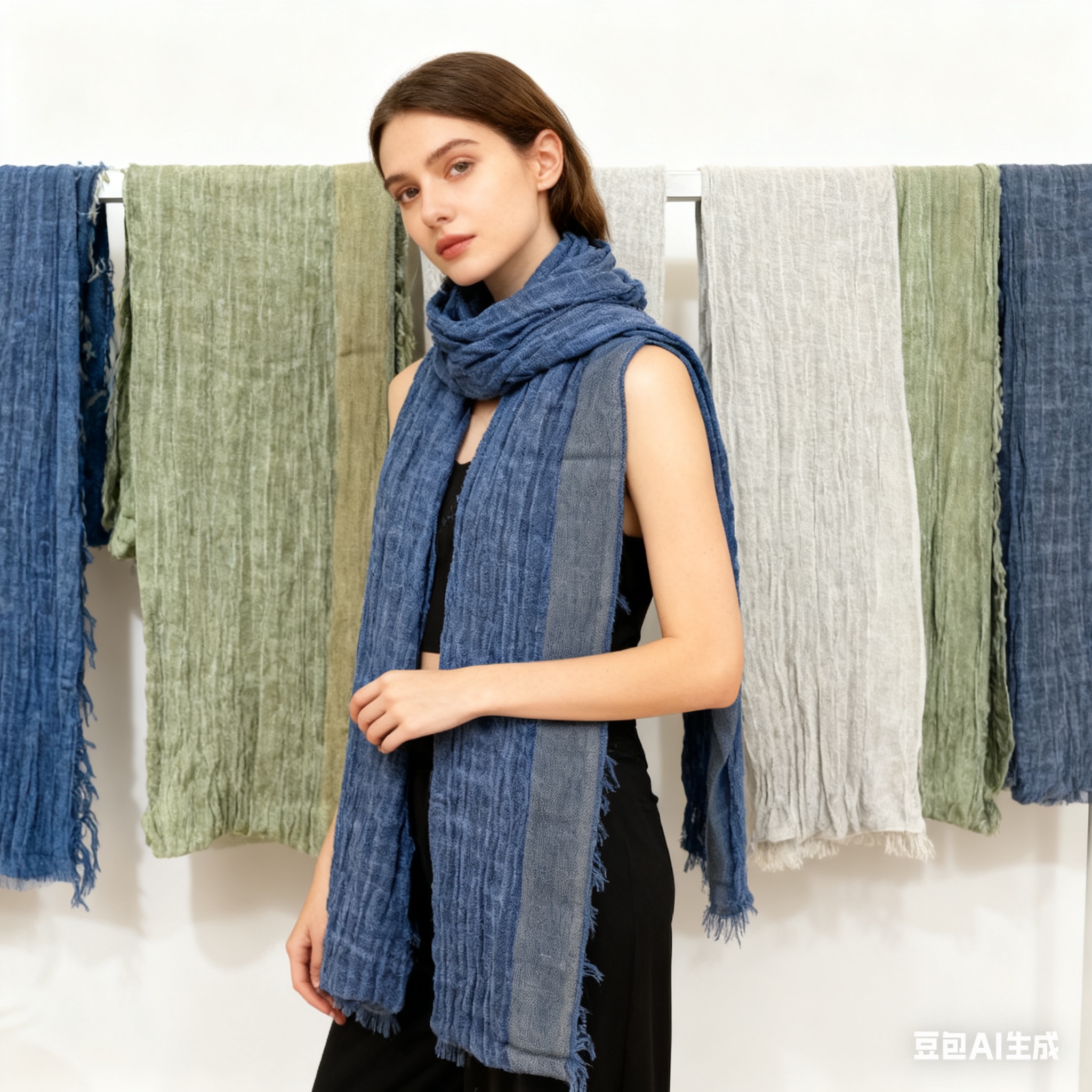 Muslim fashion long hot diamond scarf, women's versatile silk scarf, new trendy shawl for autumn and winter, women's scarf detail image 1