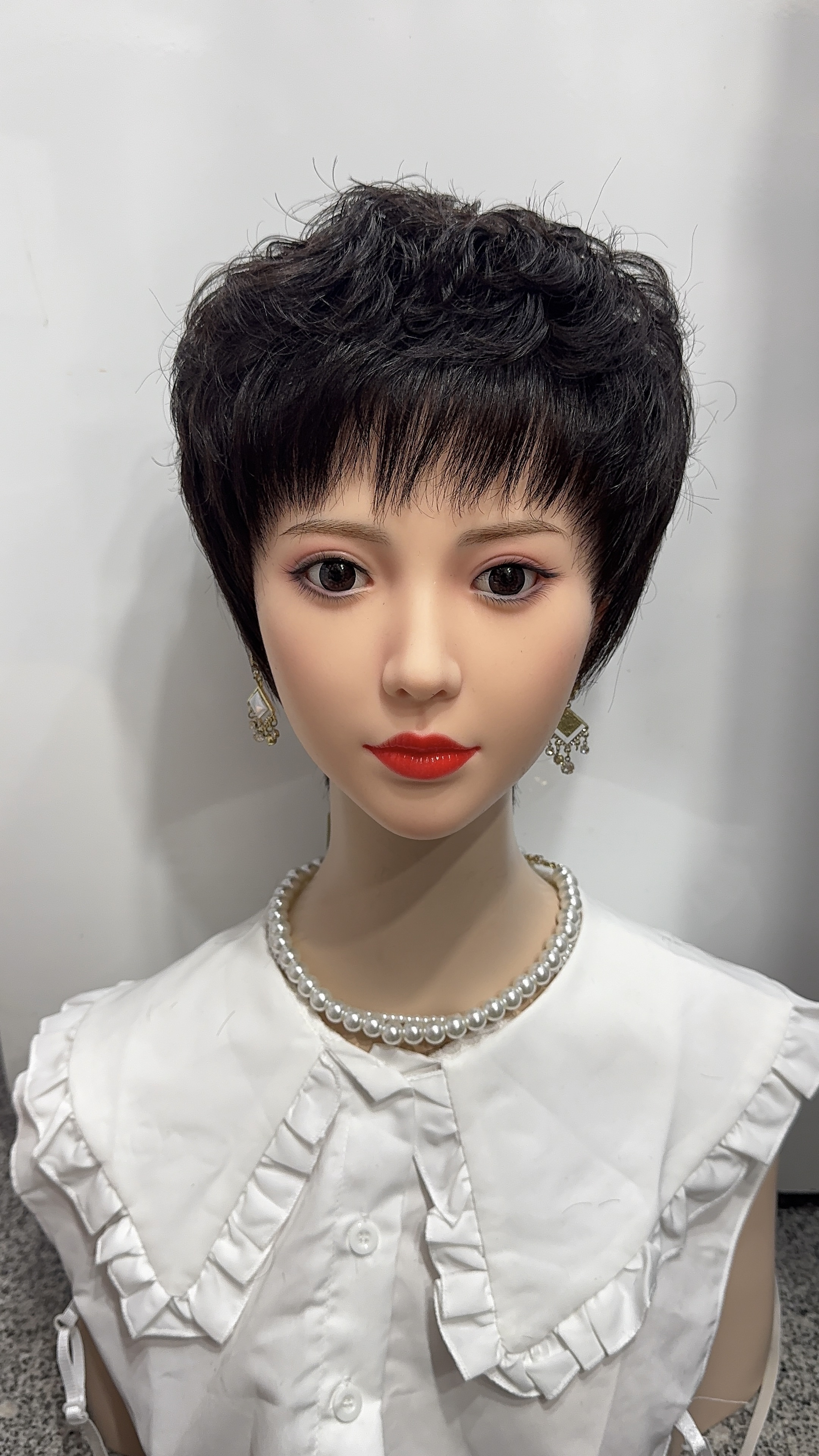 The new upgraded version is a comfortable, breathable, fully hand-woven real hair mom style Specification image