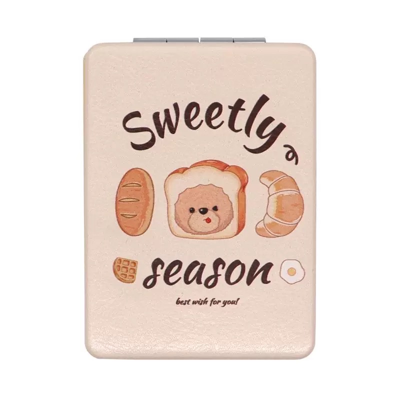 日系镜子化妆镜随身便携折叠 一面放大迷你小镜子可爱补妆女学生详情图8