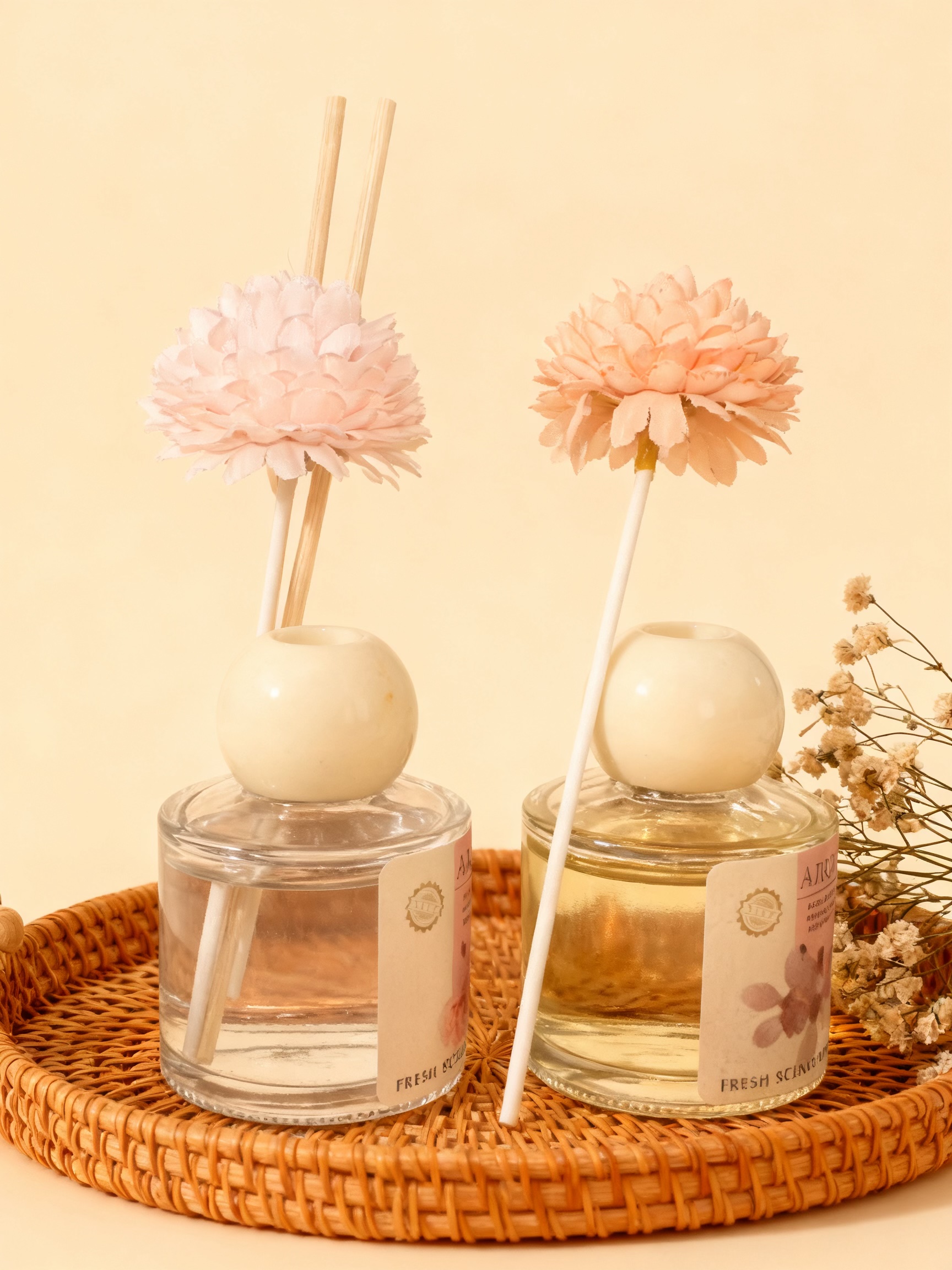 香薰无火车载香氛大豆蜡石膏香氛香薰精油香味持久静音香薰灯香薰器