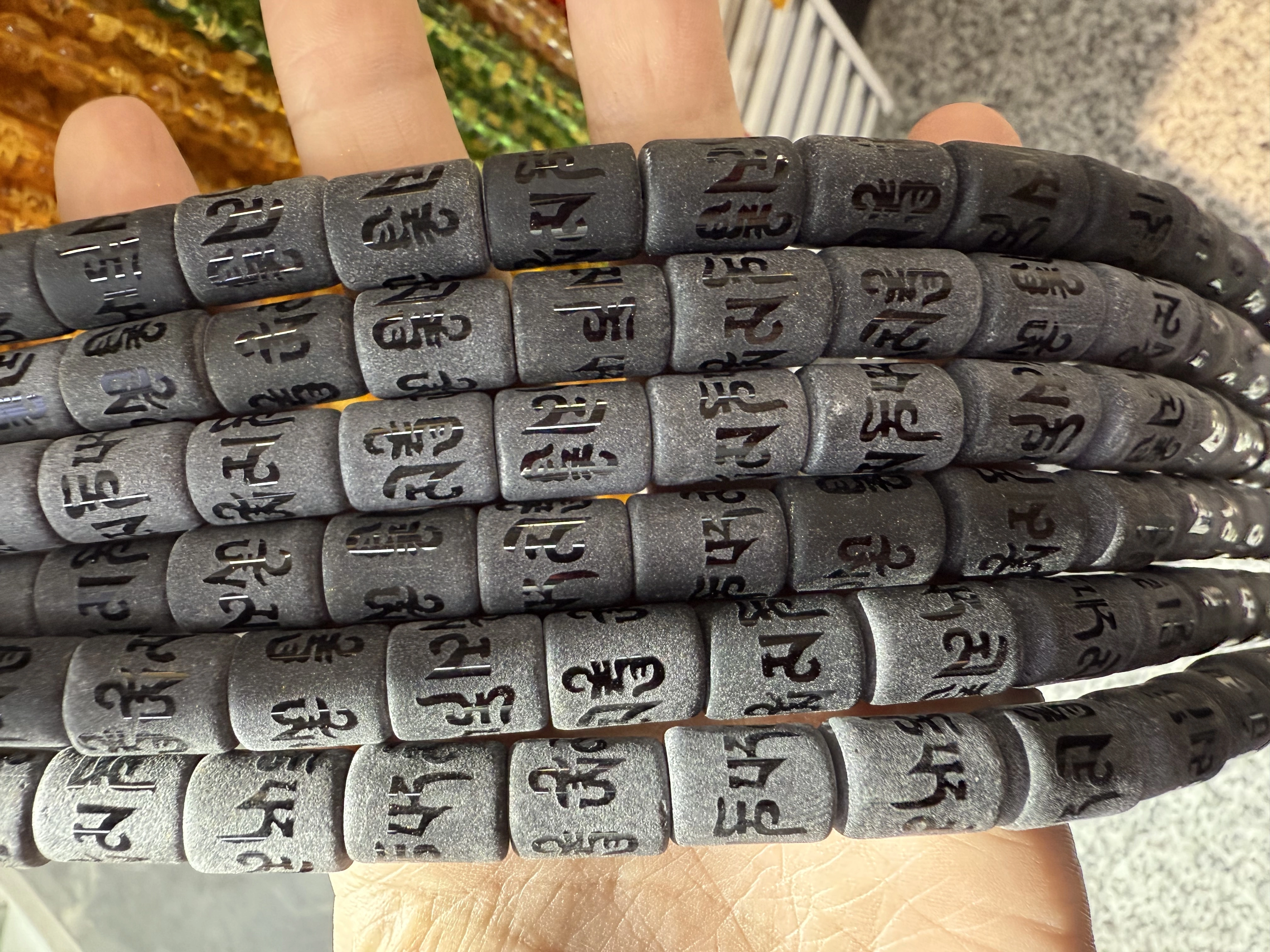 Crystal six-character mantra scattered beads diy jewelry accessories, Buddhist prayer beads bracelet accessories, copper coin beads, dragon pattern beads, gold-embossed round beads semi-finished product wholesale detail image 7