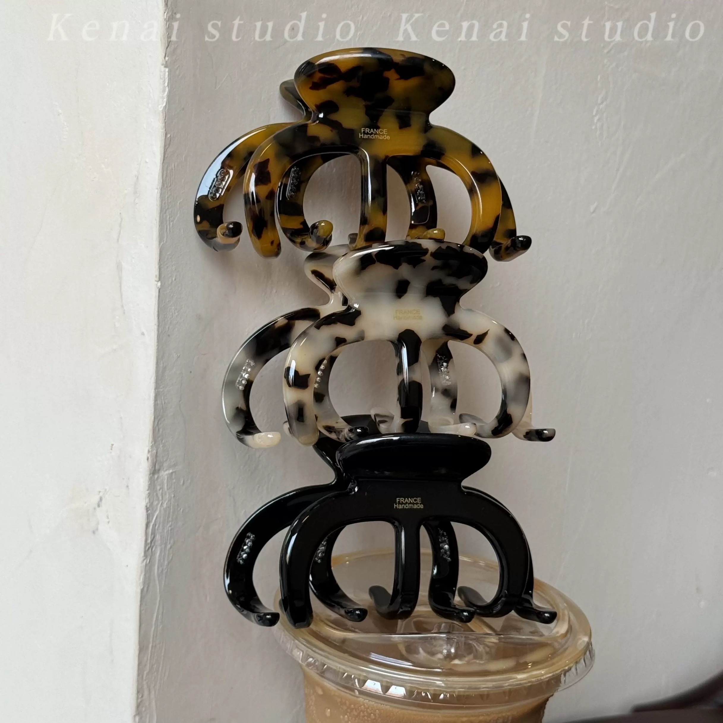 French Old money style acetate gripper, thickened board, high-end feel, large hair volume, large shark clip, hair gripper, shark clip