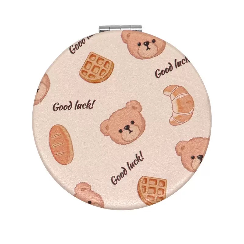 日系镜子化妆镜随身便携折叠 一面放大迷你小镜子可爱补妆女学生详情图2