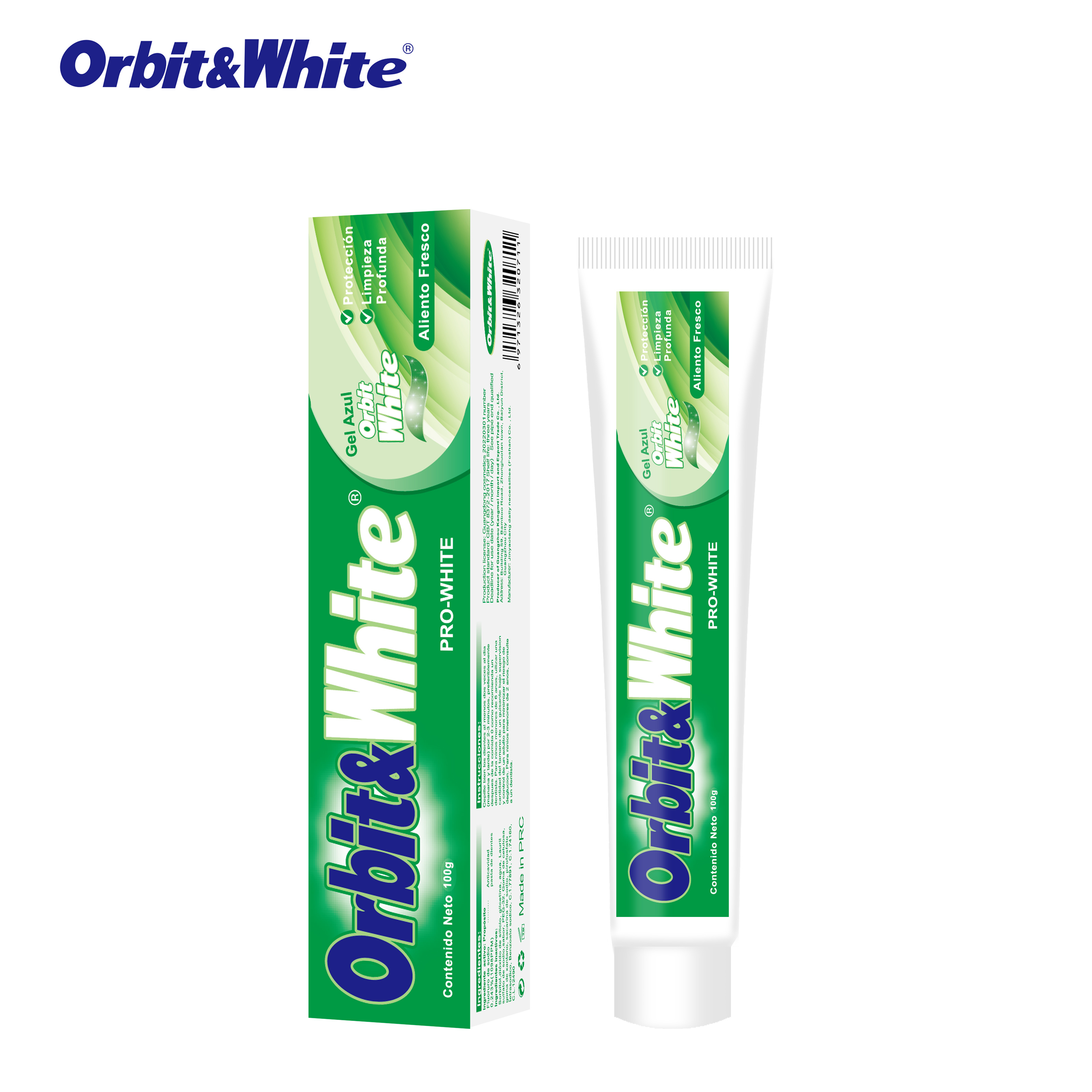 跨境专供牙膏ORBIR&WHITE  toothpaste 100g牙膏产品图