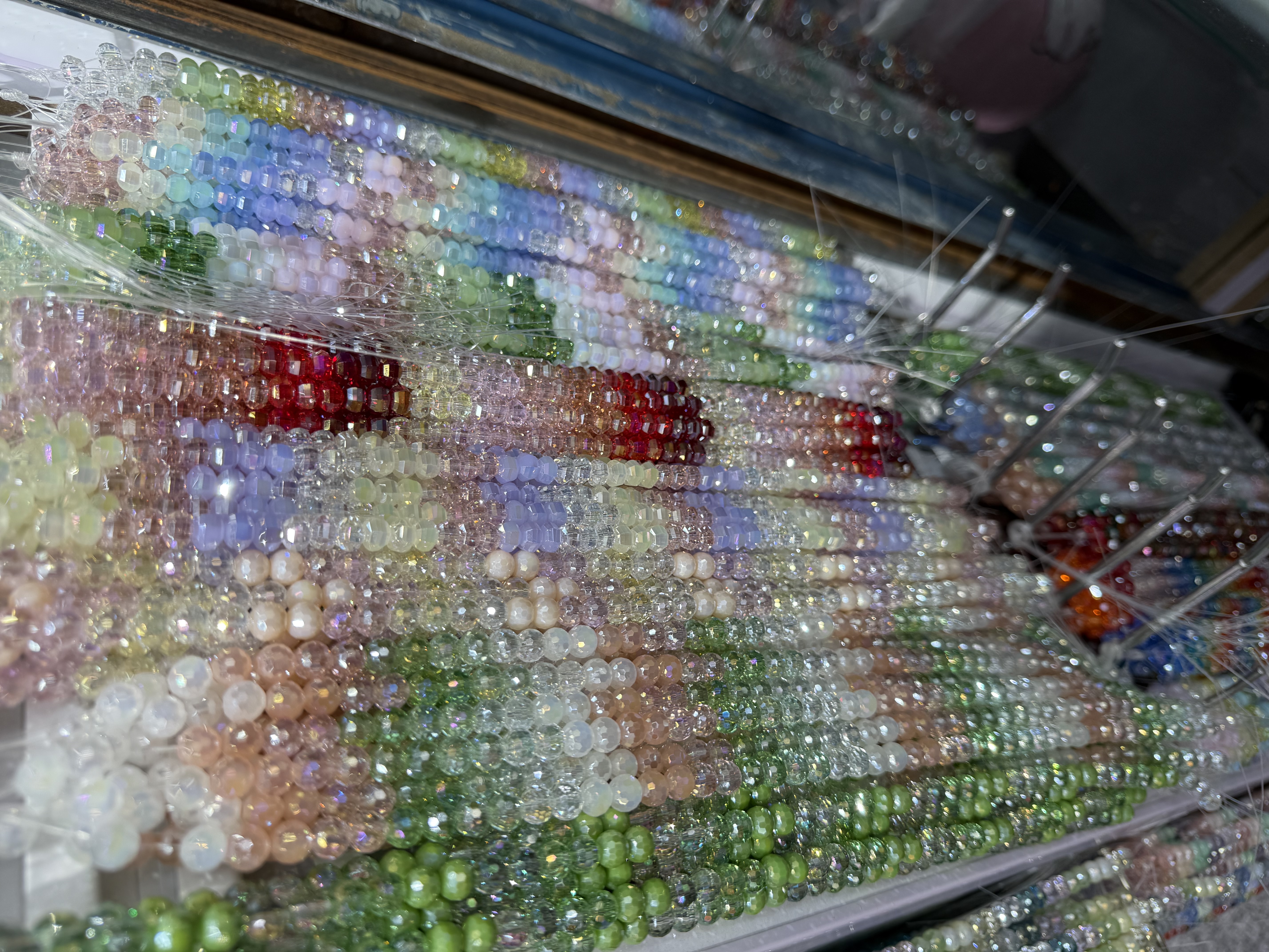 Crystal glass scattered beads diy jewelry accessories, sparkling cut surface football round beads, starry sky, 96-sided earth beads, dancing ball beads wholesale detail image 9