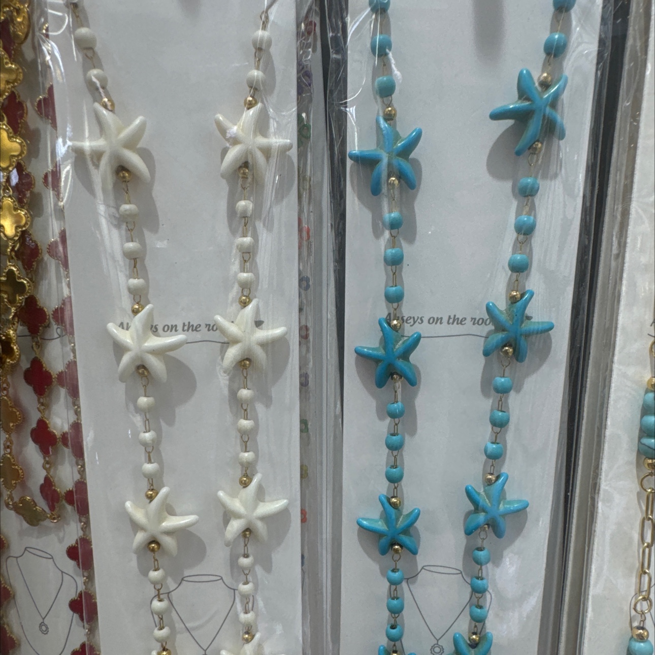 不锈钢流行饰品 海星、贝壳手工穿珠项链不锈钢项链