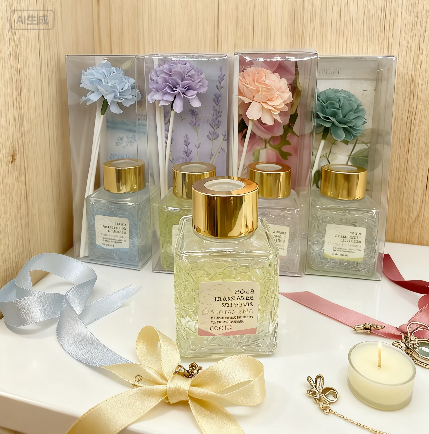 香薰无火车载香薰大豆蜡石膏香氛持久香味家用香薰精油香薰器