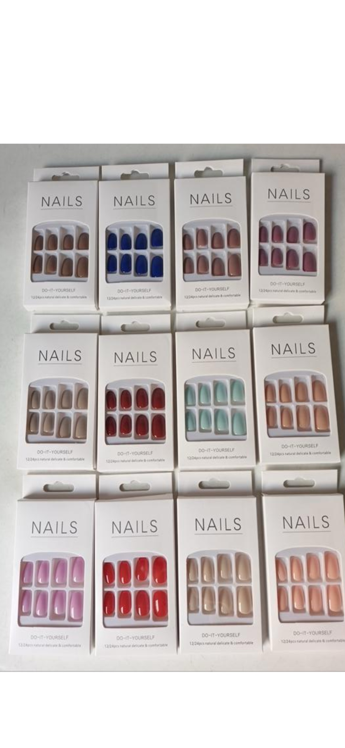 Cross-border foreign trade machine nail nail plates, solid color wearable nail plates, wearable nail finished products, wearable nail finished products, wholesale wearable nail plates