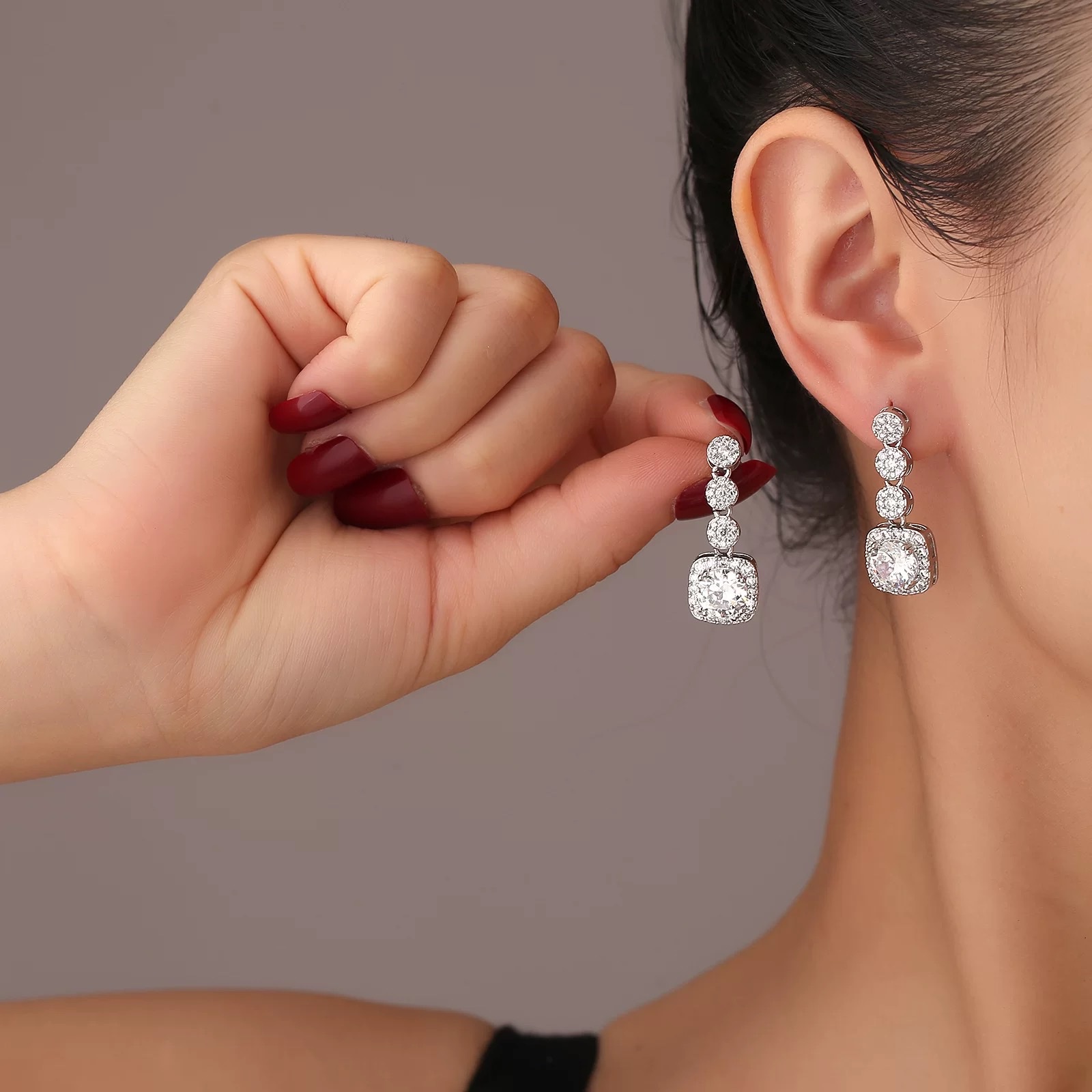 时尚耳钉植绒耳饰简约耳堵防脱落女款气质百搭饰品配饰s925 银针 防过敏 锆石产品图