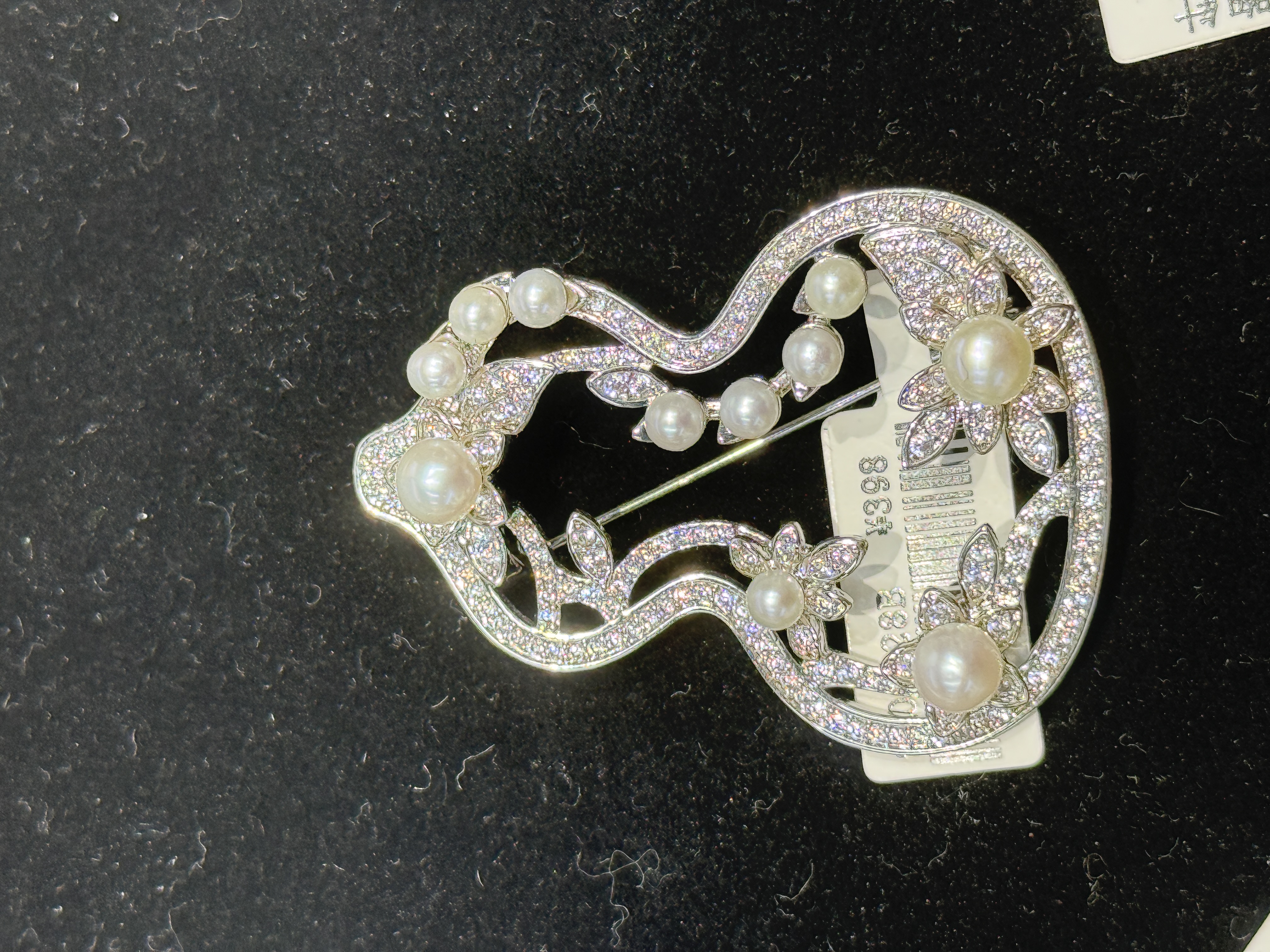 akoya珍珠葫芦胸针