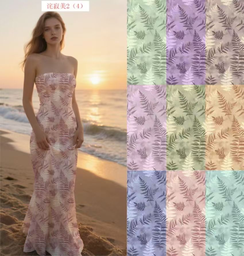 Printed fabric scarf, multi-purpose semi-perforated leather, handcrafted DIY material, soft, comfortable, fashionable and versatile printed fabric Application Scenario